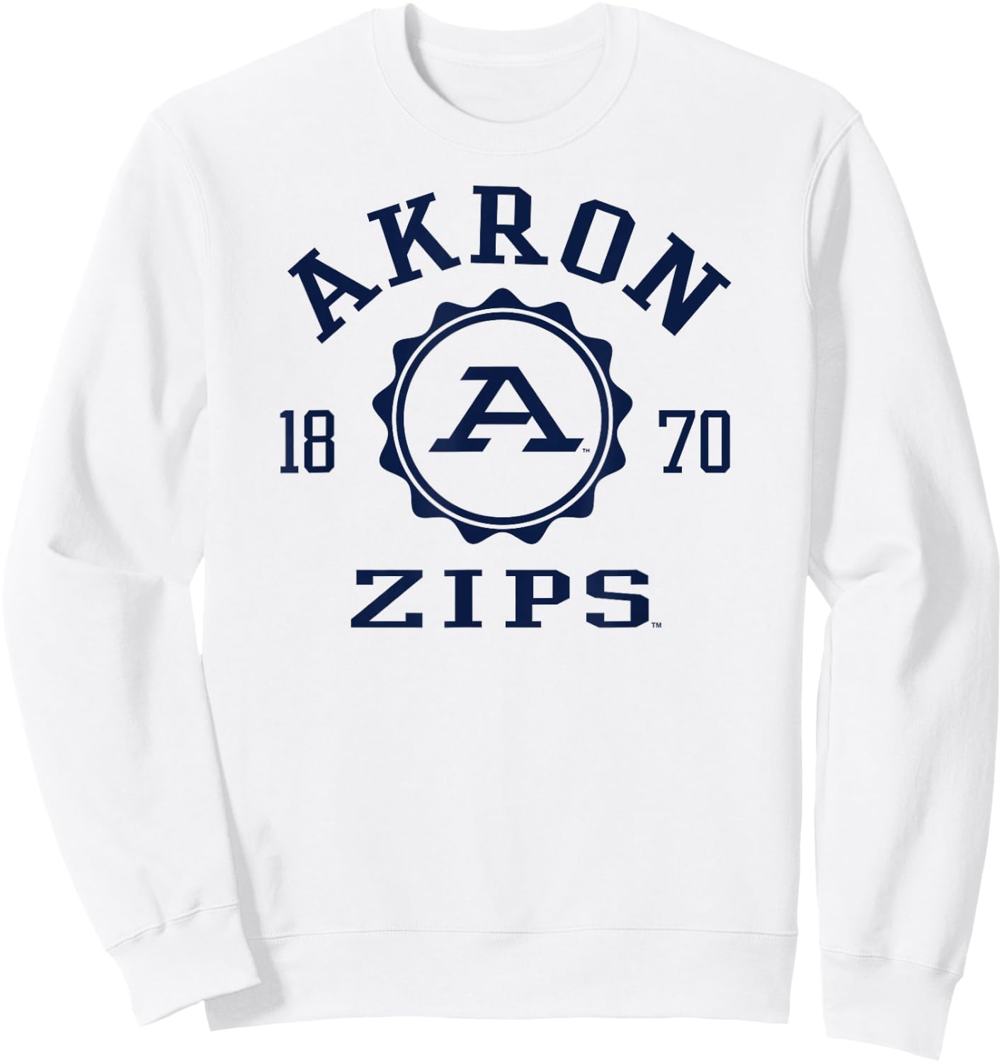 Akron Zips Stamp Gray Officially Licensed Sweatshirt - Sweatshirt | White