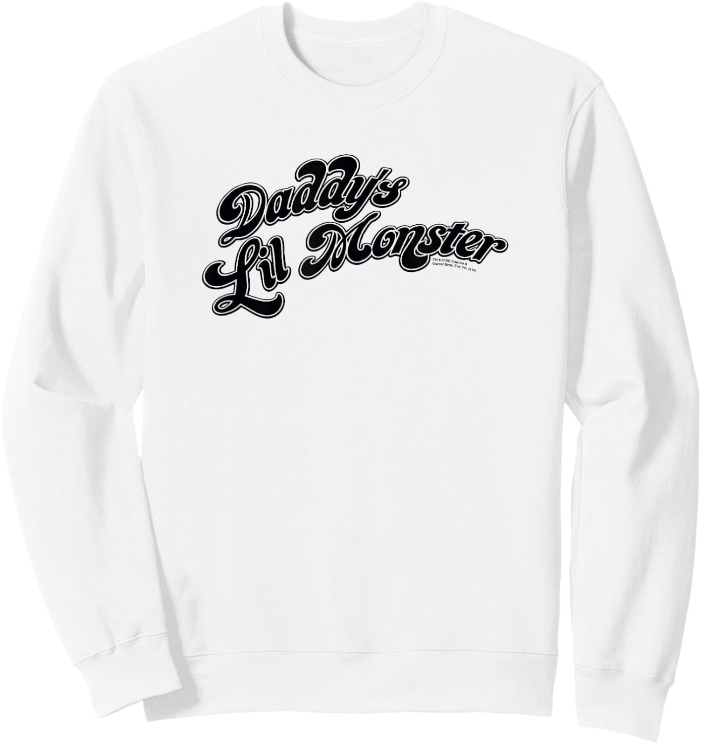 Suicide Squad Harley Quinn Daddy's Lil' Monster Sweatshirt - Sweatshirt | White
