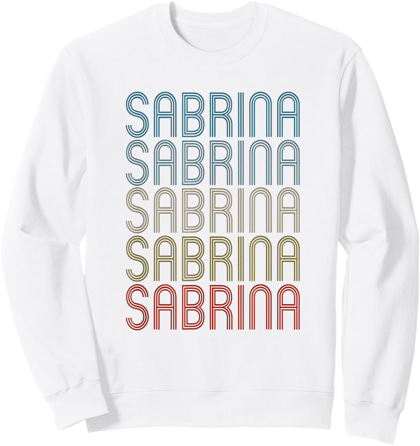 Sabrina First Name Vintage Retro Sweatshirt - Sweatshirt | White
