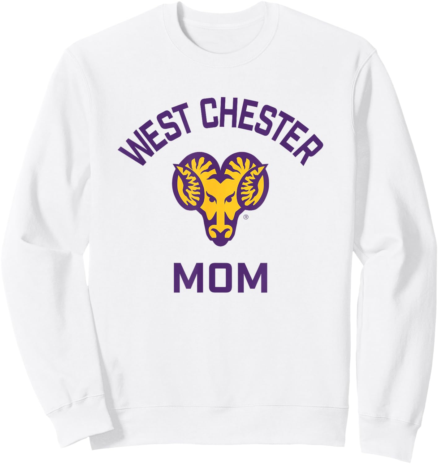West Chester University Golden Rams Arched Mom Sweatshirt - Sweatshirt | White