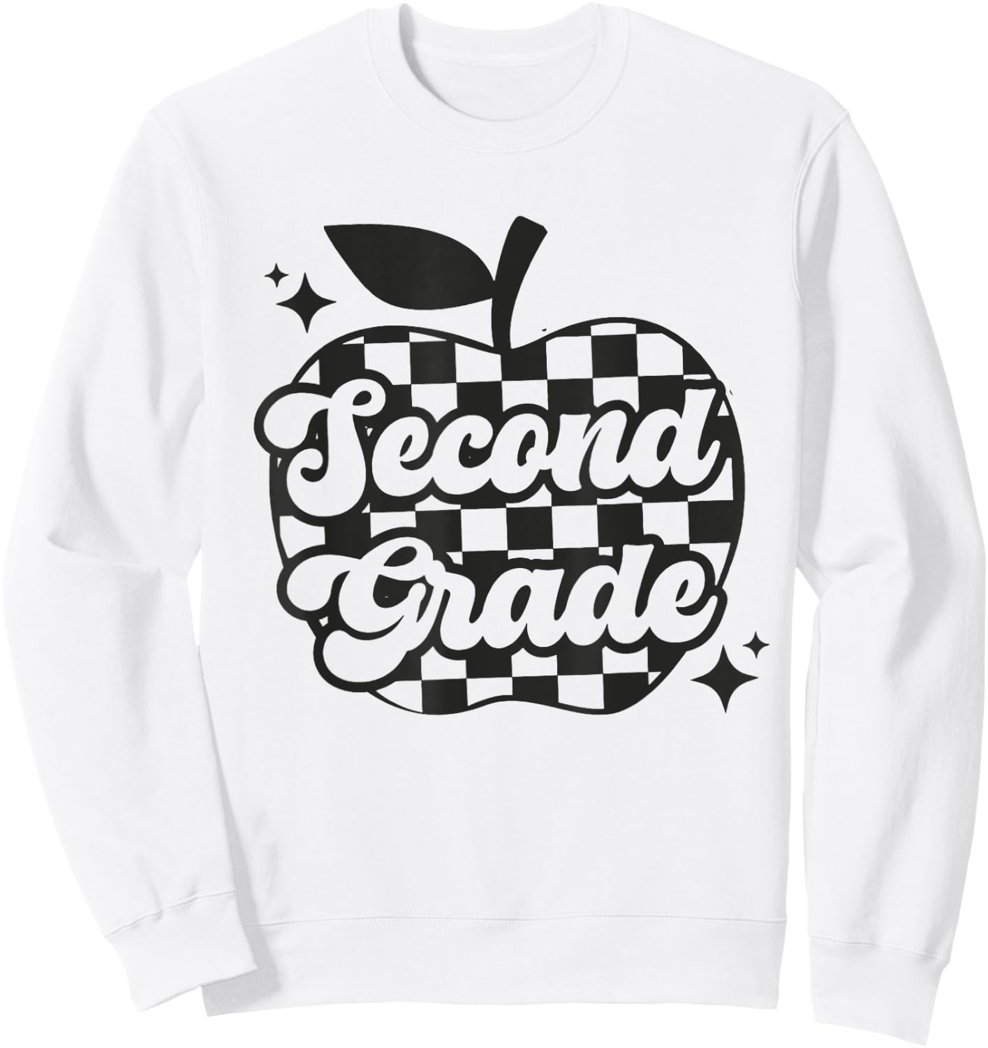 Second Grade Teacher Apple Back To School Boys Girls Kids Sweatshirt - Sweatshirt | White