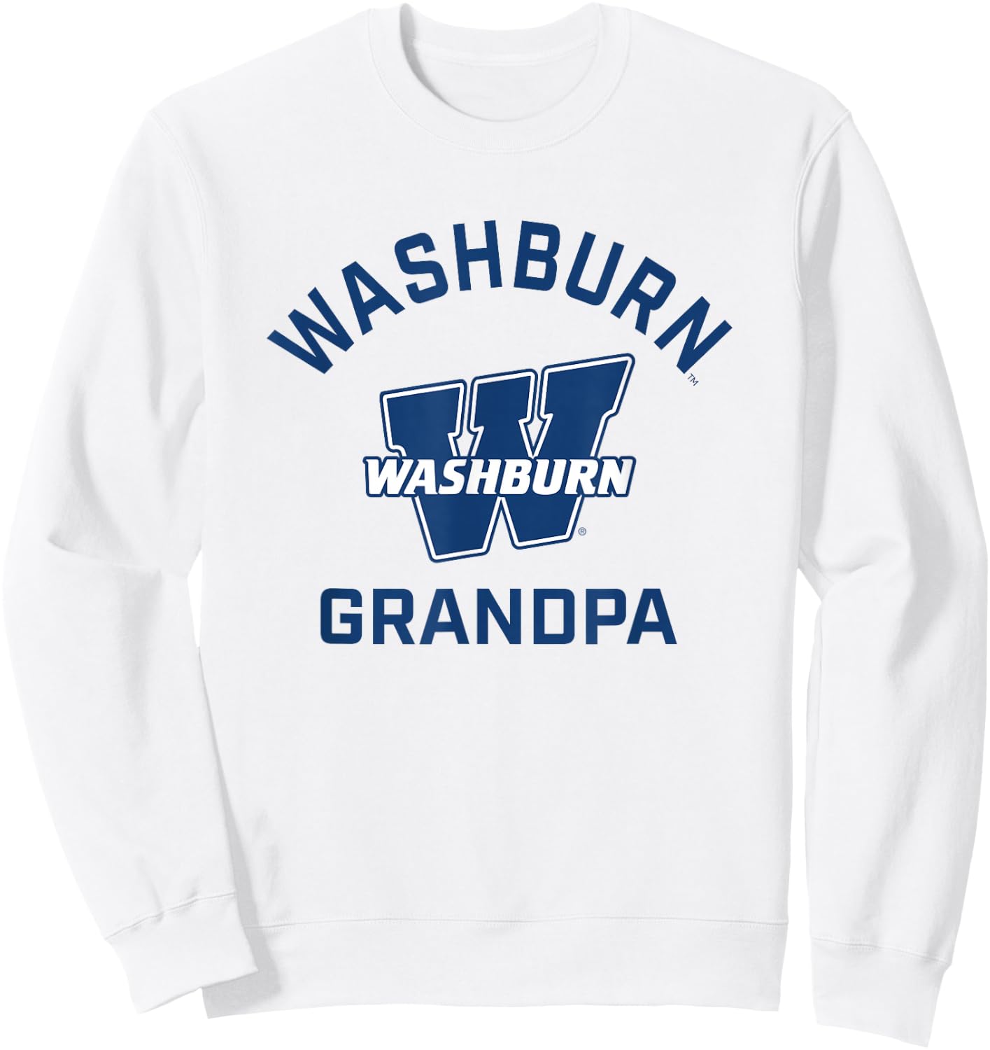 Washburn University Ichabods Arched Grandpa Sweatshirt - Sweatshirt | White
