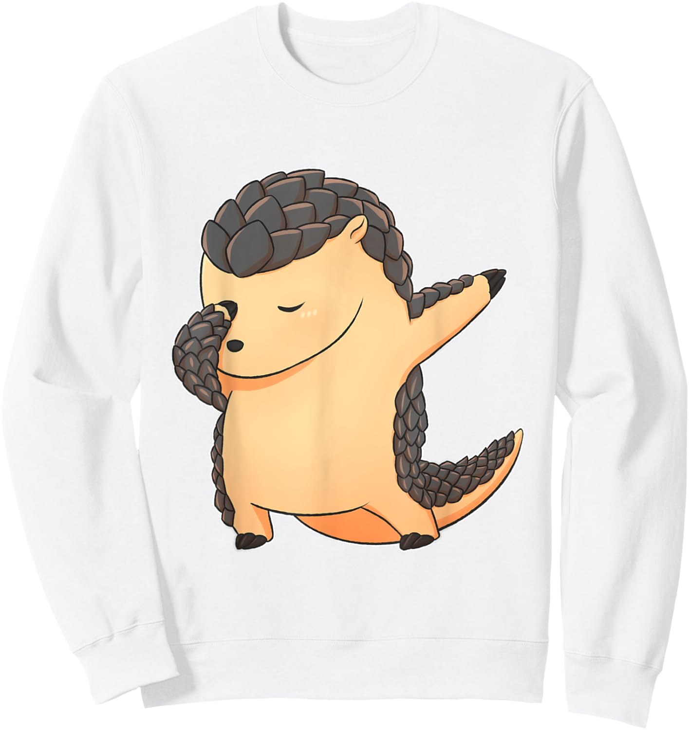 Dabbing Pangolin Endangered Manis Animal T Shirt Sweatshirt - Sweatshirt | White