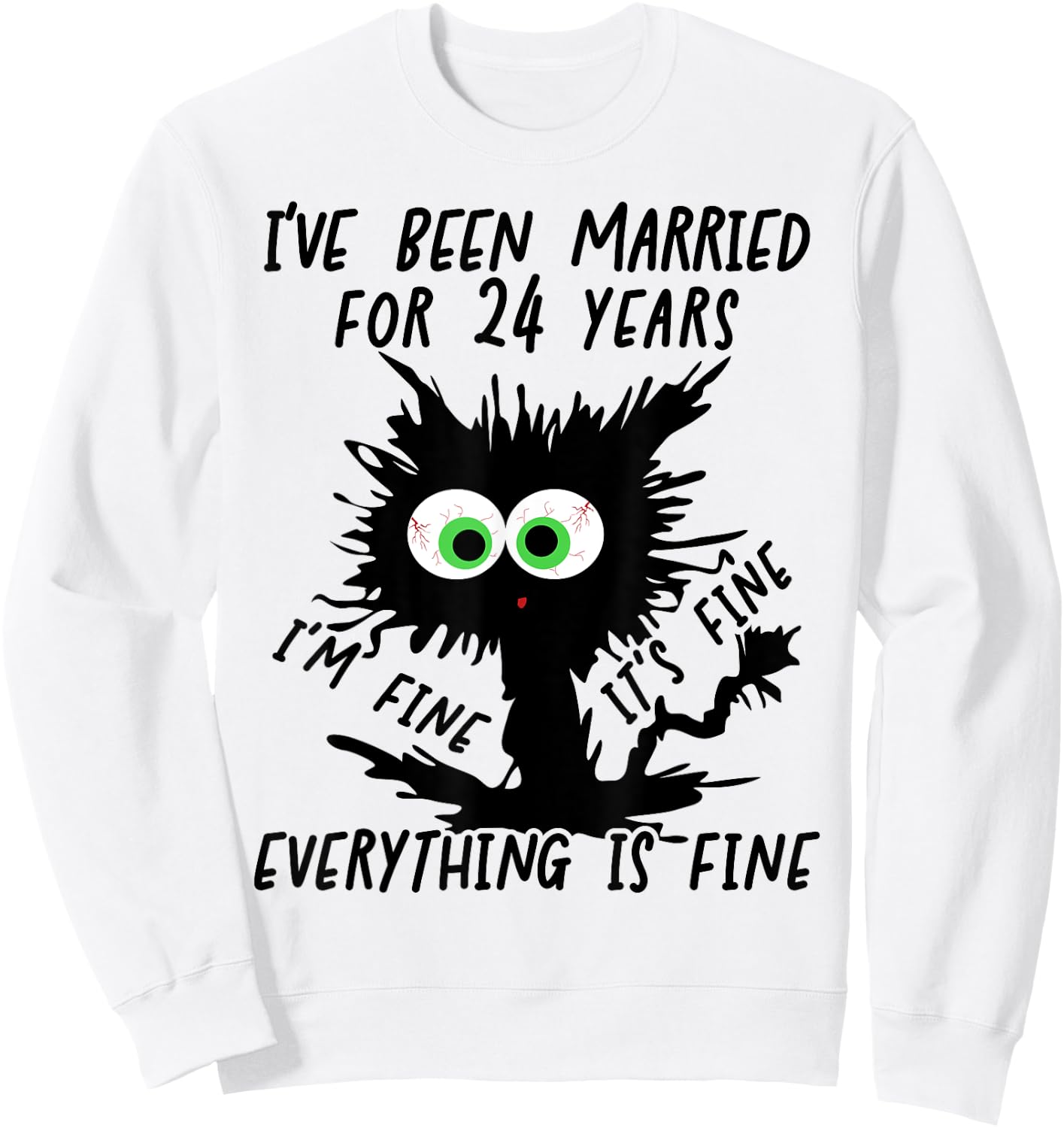 Opal Wedding I've Been Married For 24 Years Sweatshirt - Sweatshirt | White