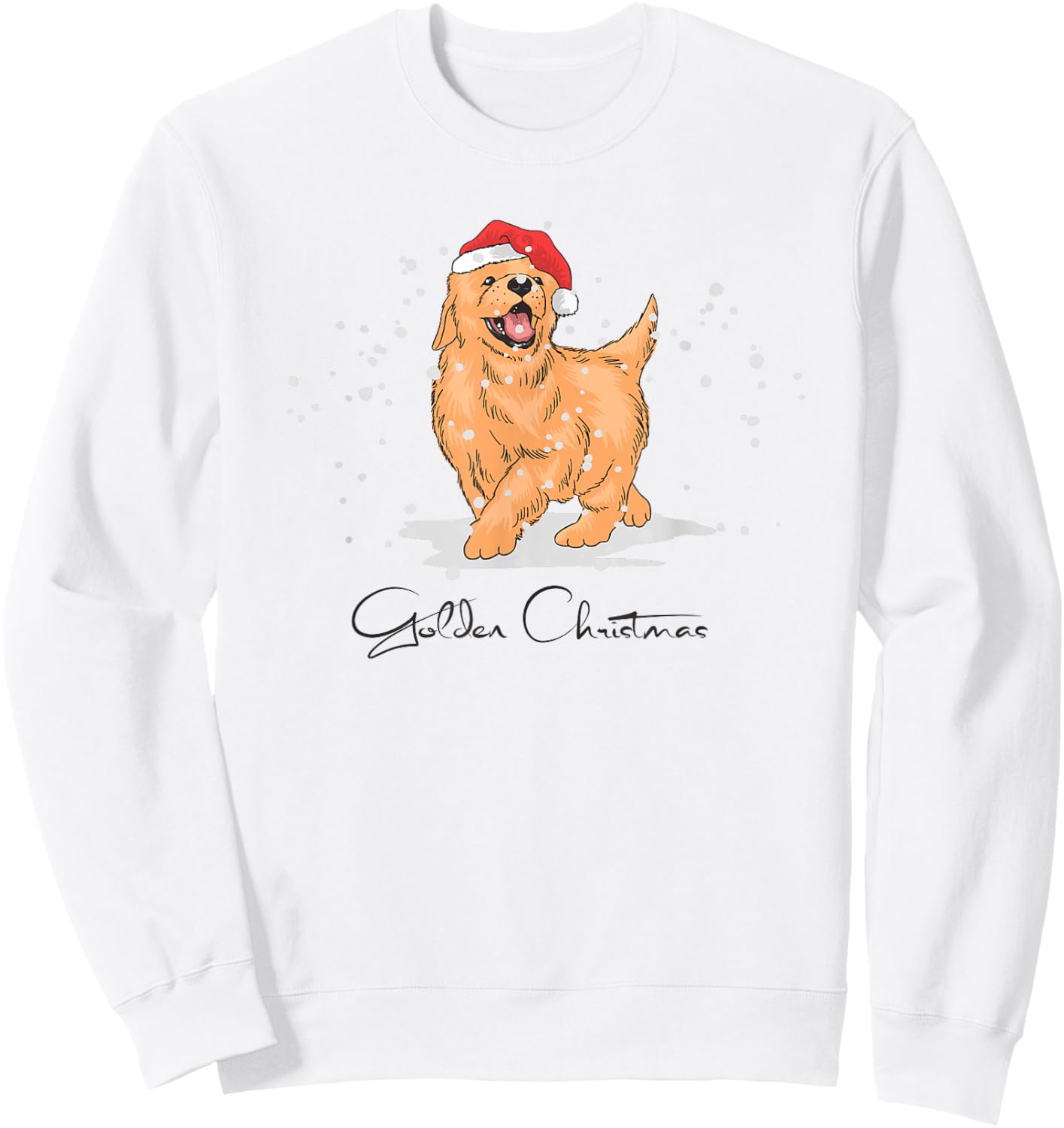 Golden Retriever Christmas Shirt - Cute Retriever Sweatshirt - Sweatshirt | White