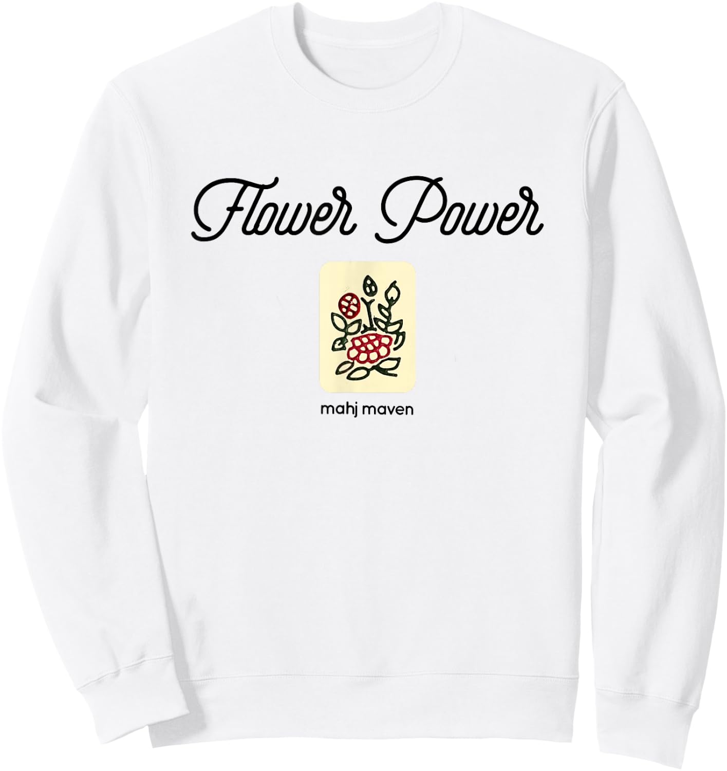 Flower Power Mah Jong Sweatshirt - Sweatshirt | White