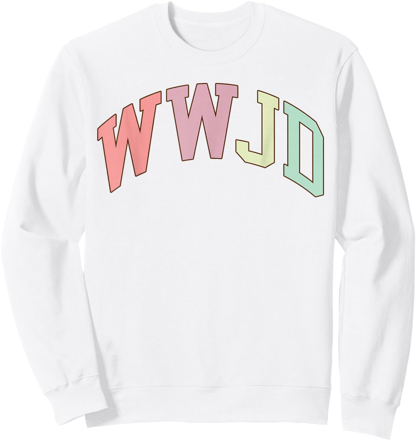 WWJD What Would Jesus Do Christian Bible Faith Minimalist Sweatshirt - Sweatshirt | White