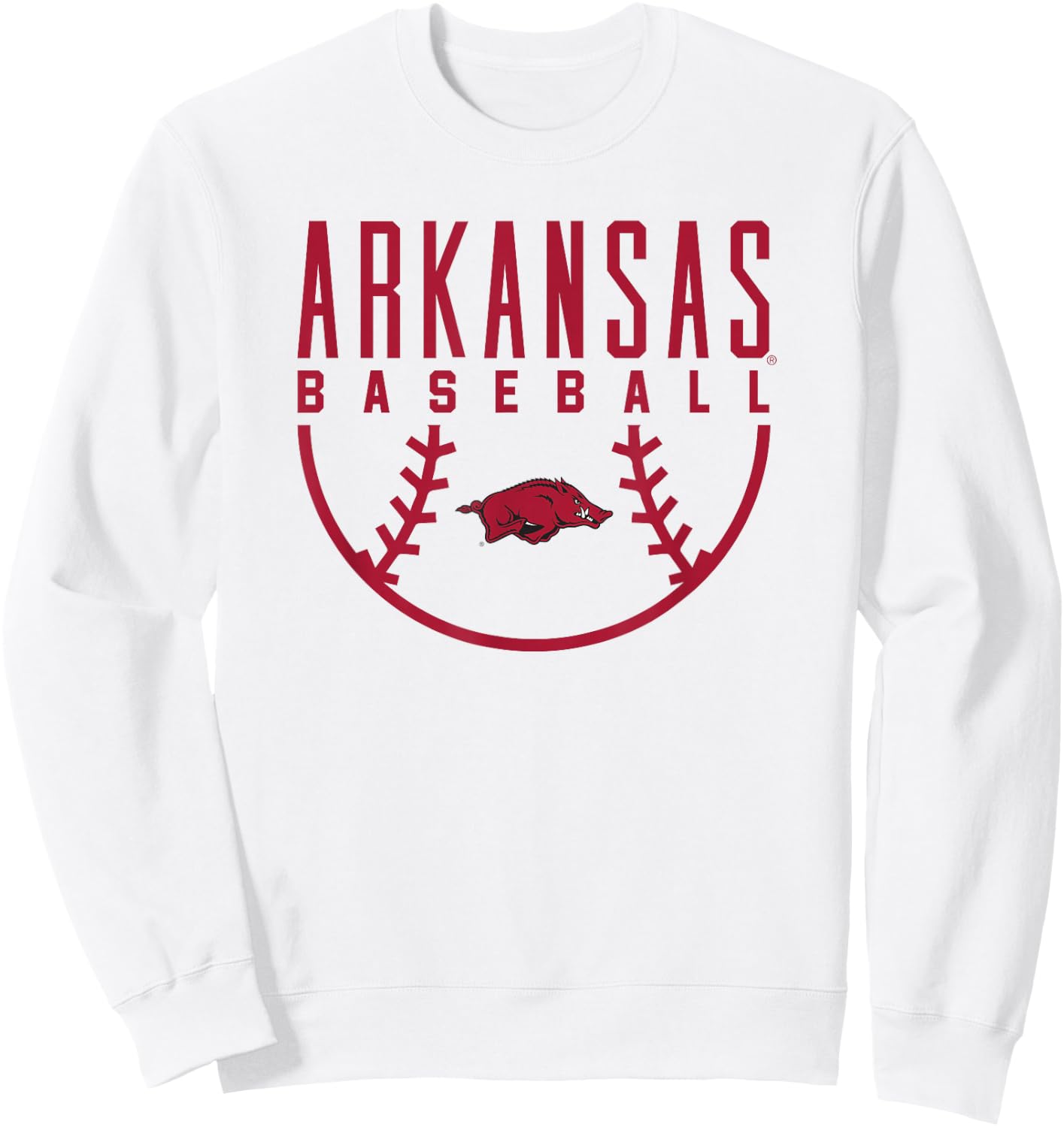 University of Arkansas Razorbacks Baseball Sweatshirt - Sweatshirt | White