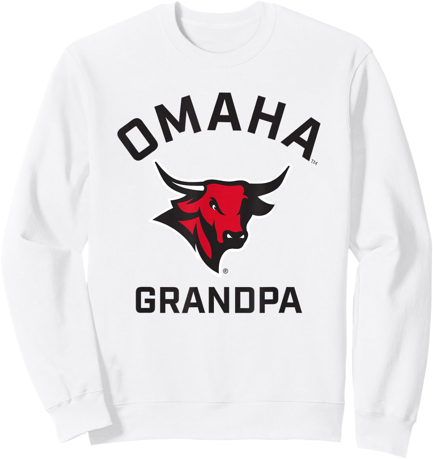 University of Nebraska at Omaha Mavericks Arched Grandpa Sweatshirt - Sweatshirt | White