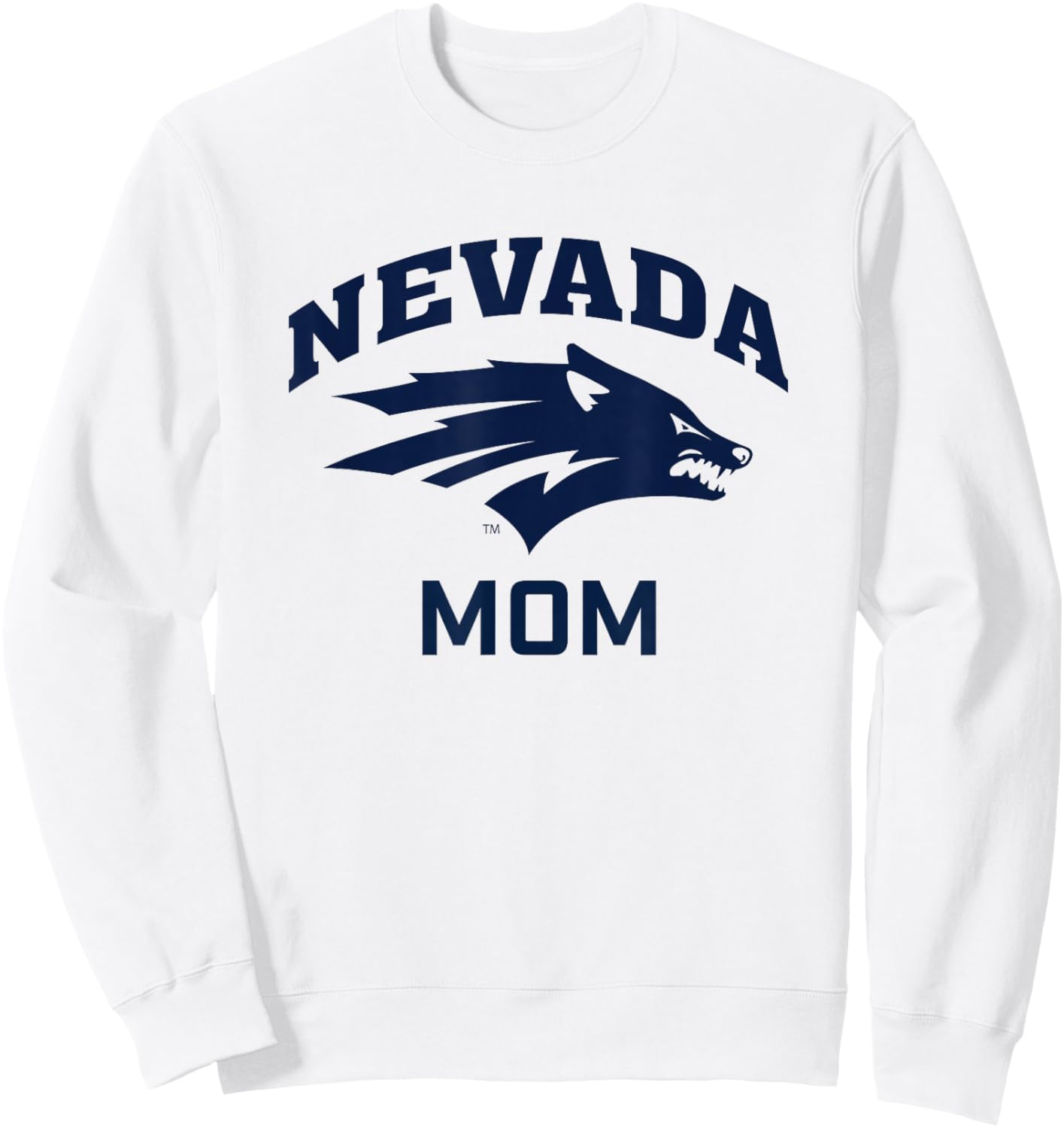 University of Nevada Reno Wolf Pack Arched Mom Sweatshirt - Sweatshirt | White