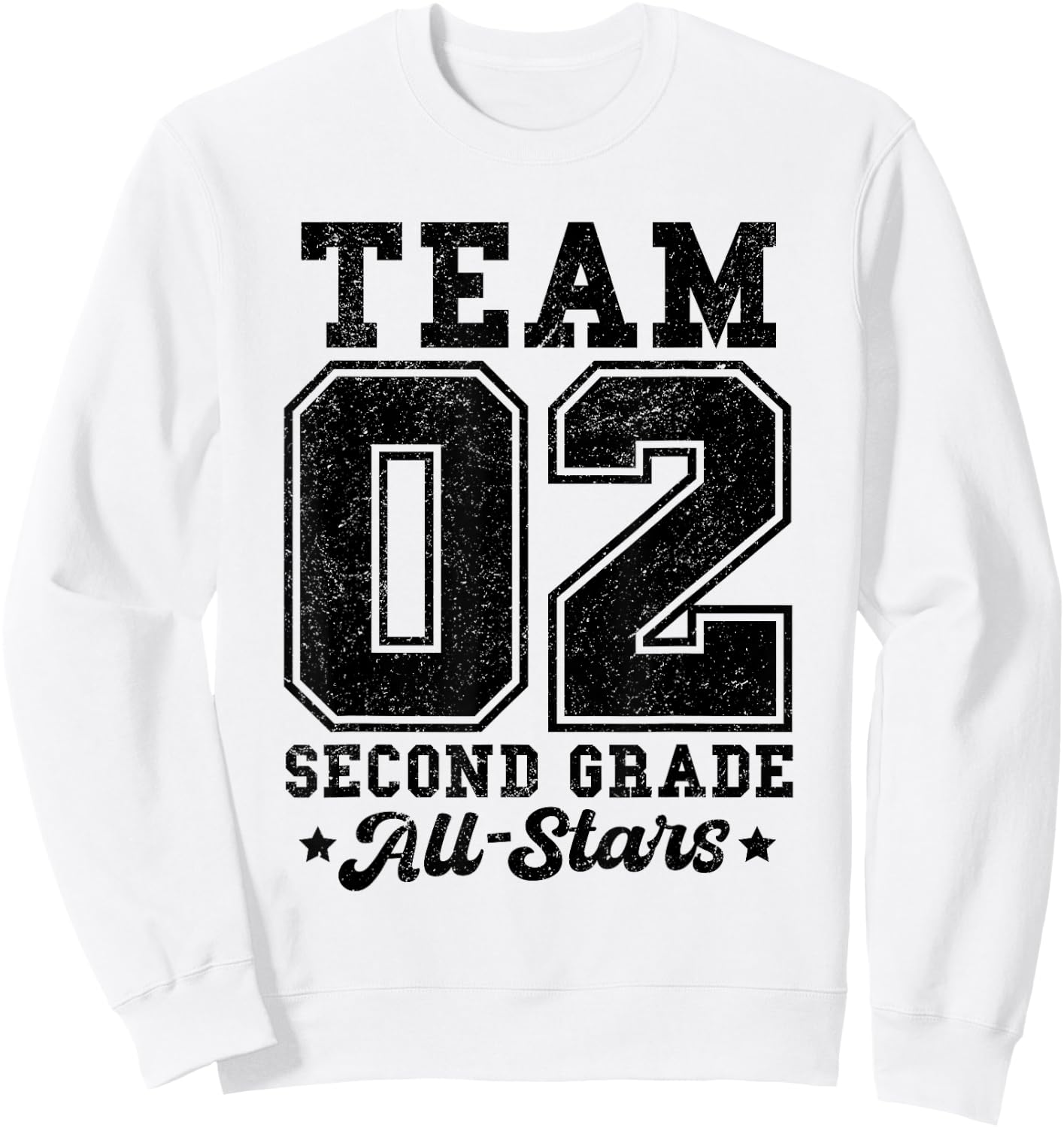 Team 2nd Grade All-Stars Back To School Sports Jersey Sweatshirt - Sweatshirt | White