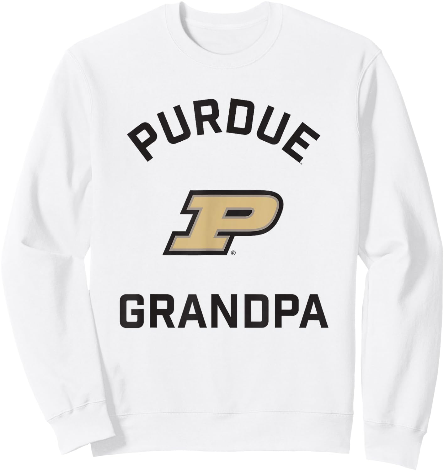 Purdue University Boilermakers Arched Grandpa Sweatshirt - Sweatshirt | White