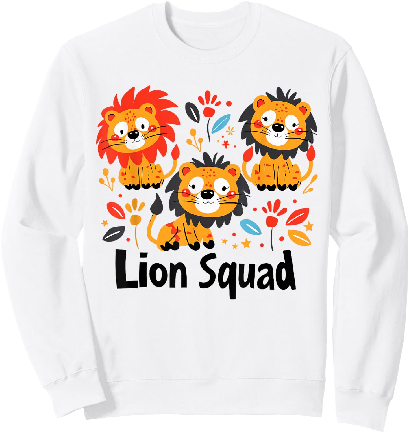 Lion Squad for Lion Lover Shirt | Cool Lion Sweatshirt - Sweatshirt | White