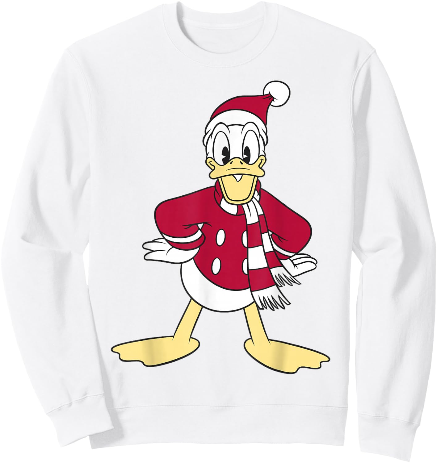 Disney Mickey & Friends Donald Duck Christmas Portrait Sweatshirt - Sweatshirt | White