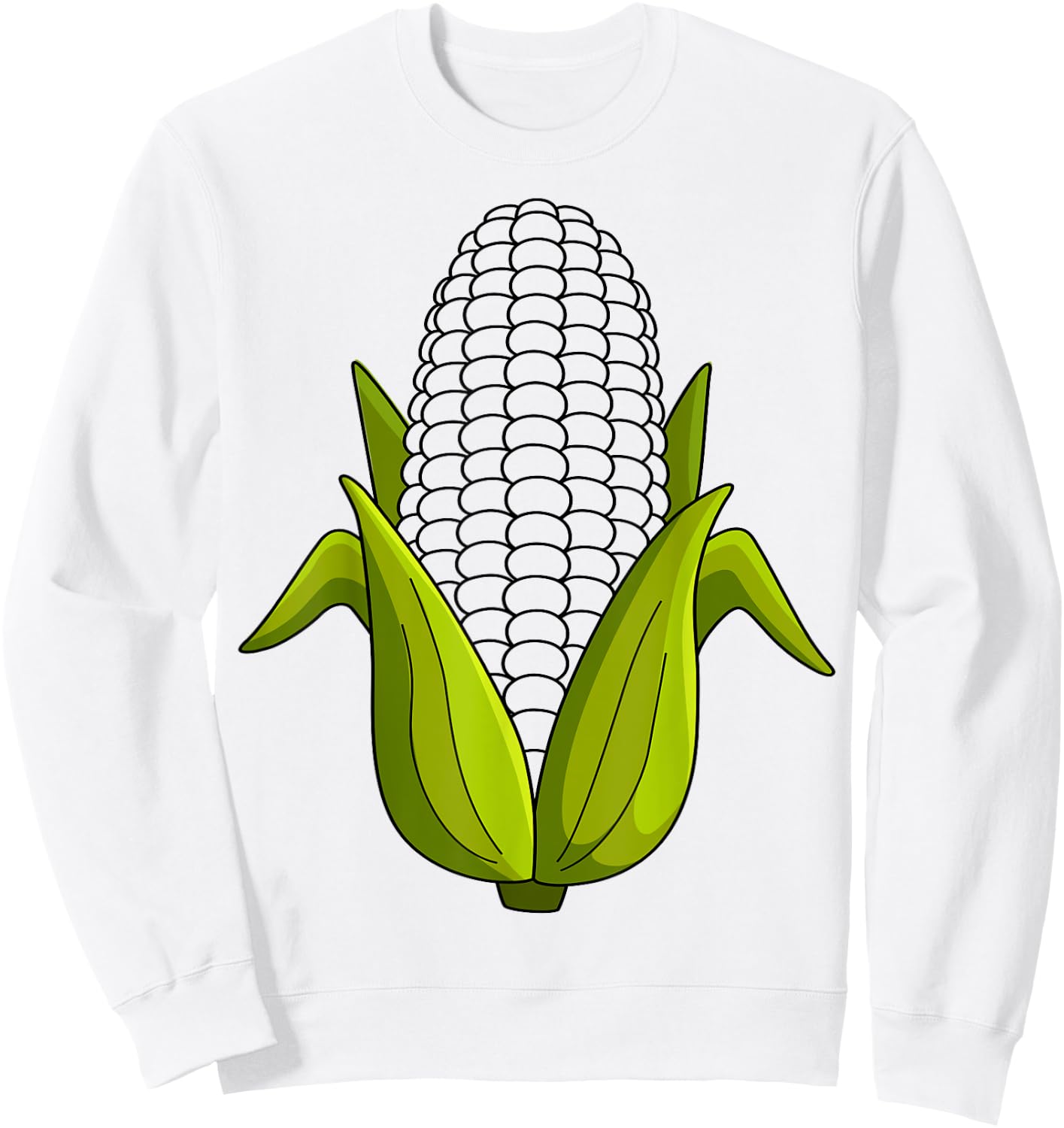 Cute Yellow Corn Costume For Kids and Toddlers Sweatshirt - Sweatshirt | White