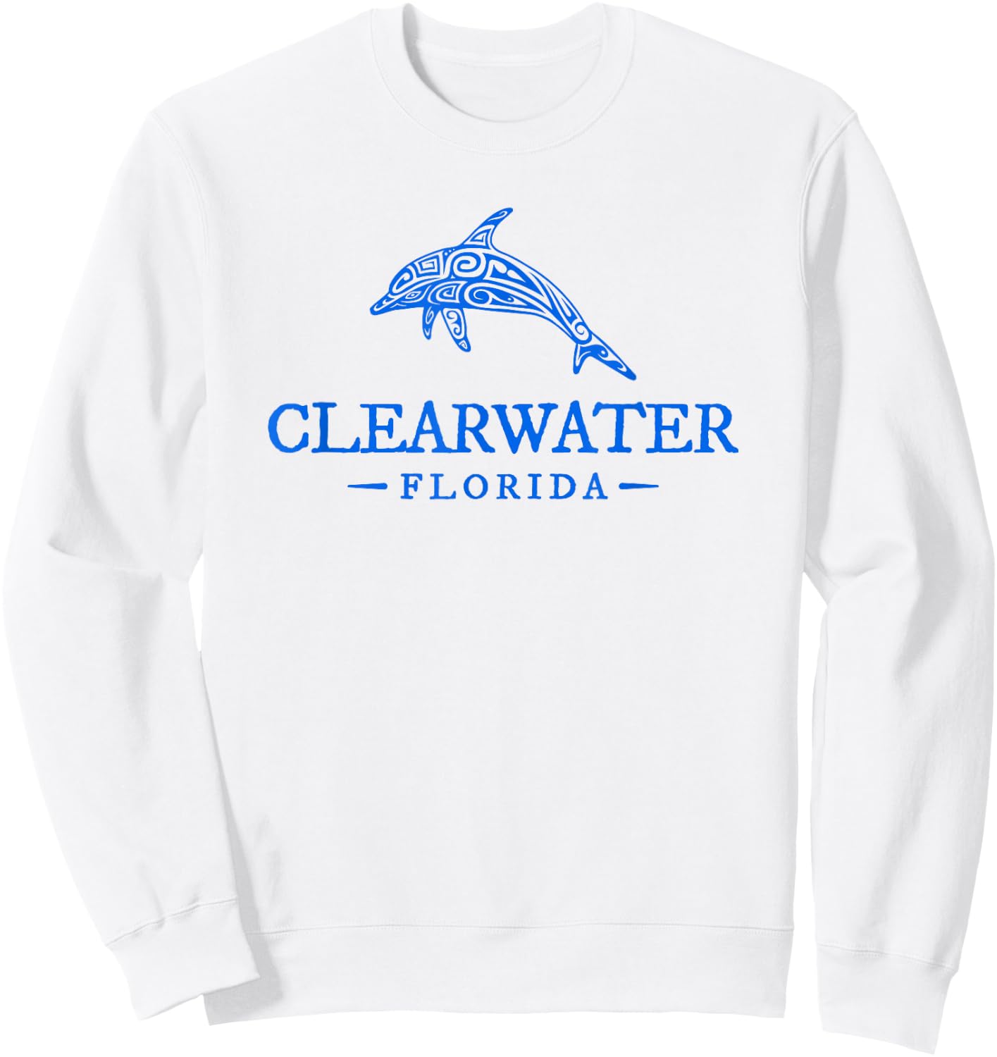 Clearwater Florida Dolphin Women Beach Souvenir Sweatshirt - Sweatshirt | White