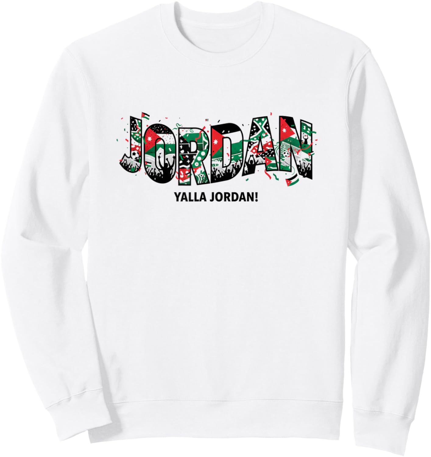 Jordan Yalla Jordan Football Fan Shirt 2026 Pride Sweatshirt - Sweatshirt | White