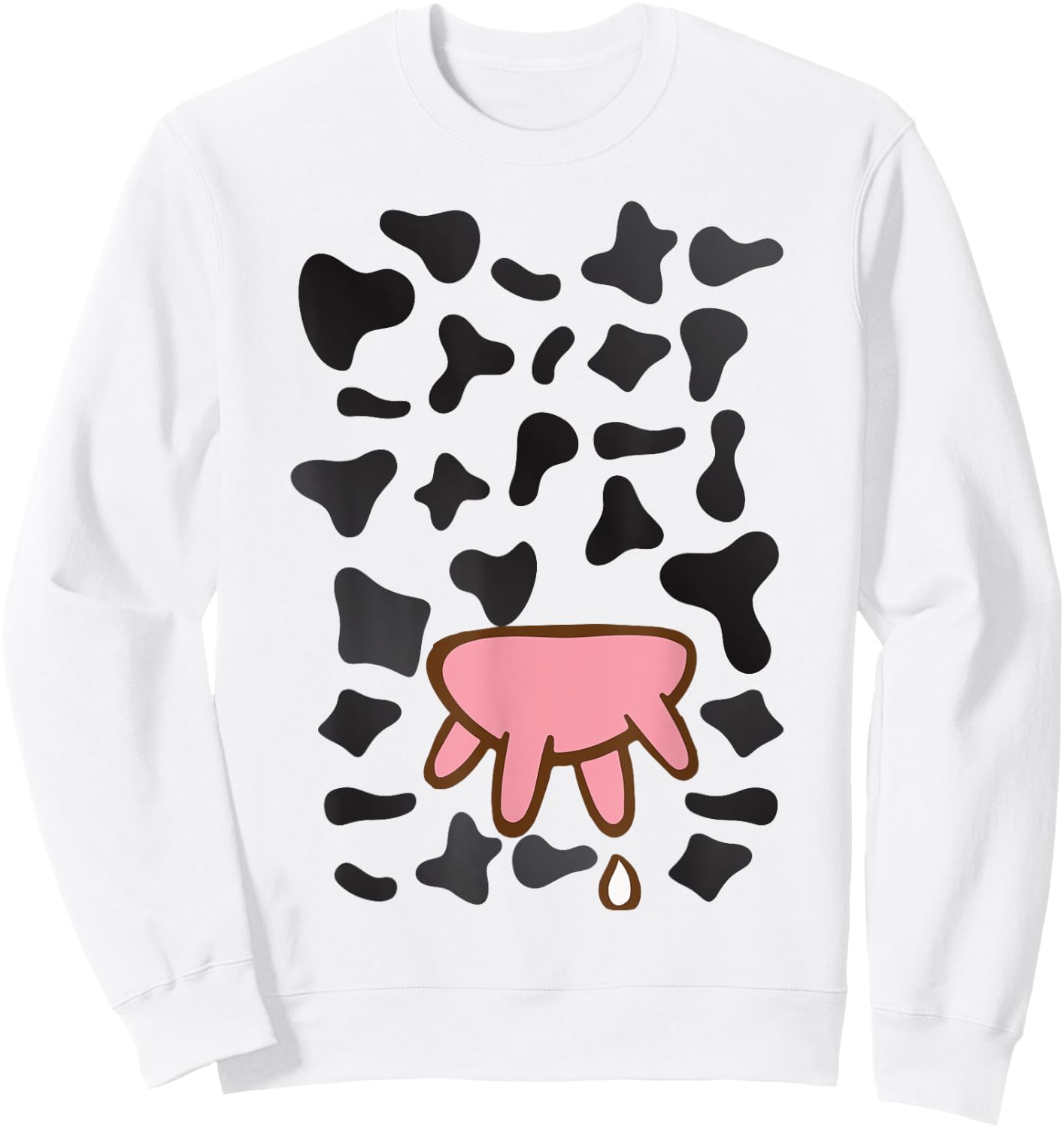 Funny Cow Utters Costume Animal Halloween Farming Sweatshirt - Sweatshirt | White