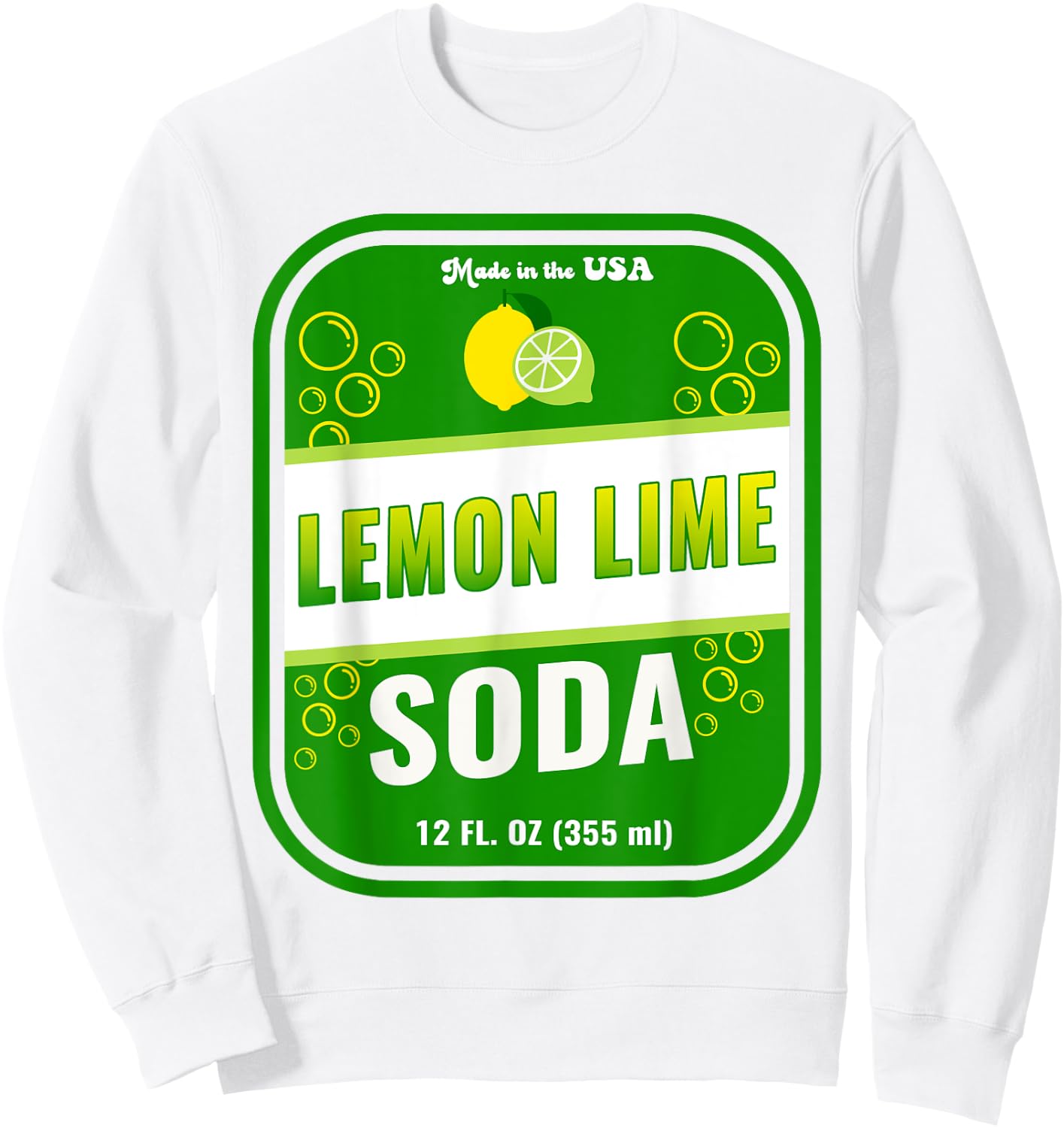 Halloween Costume Lemon Lime Soda Unique Costume Idea Sweatshirt - Sweatshirt | White