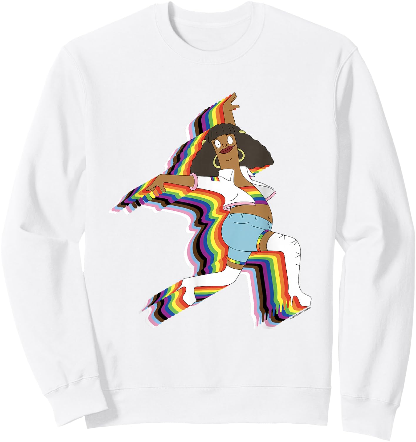 Bob's Burgers Iconic Marshmallow Dancing Chest Logo Sweatshirt - Sweatshirt | White