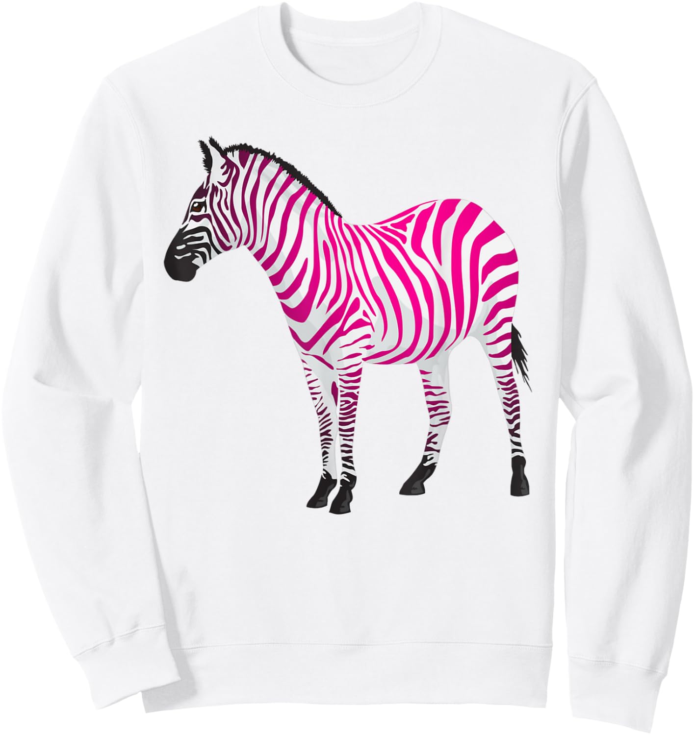 Beautiful Zebra Pink Sassy Art Sweatshirt - Sweatshirt | White