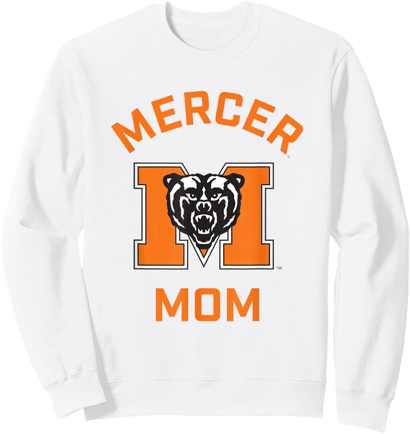 Mercer University Bears Arched Mom Sweatshirt - Sweatshirt | White