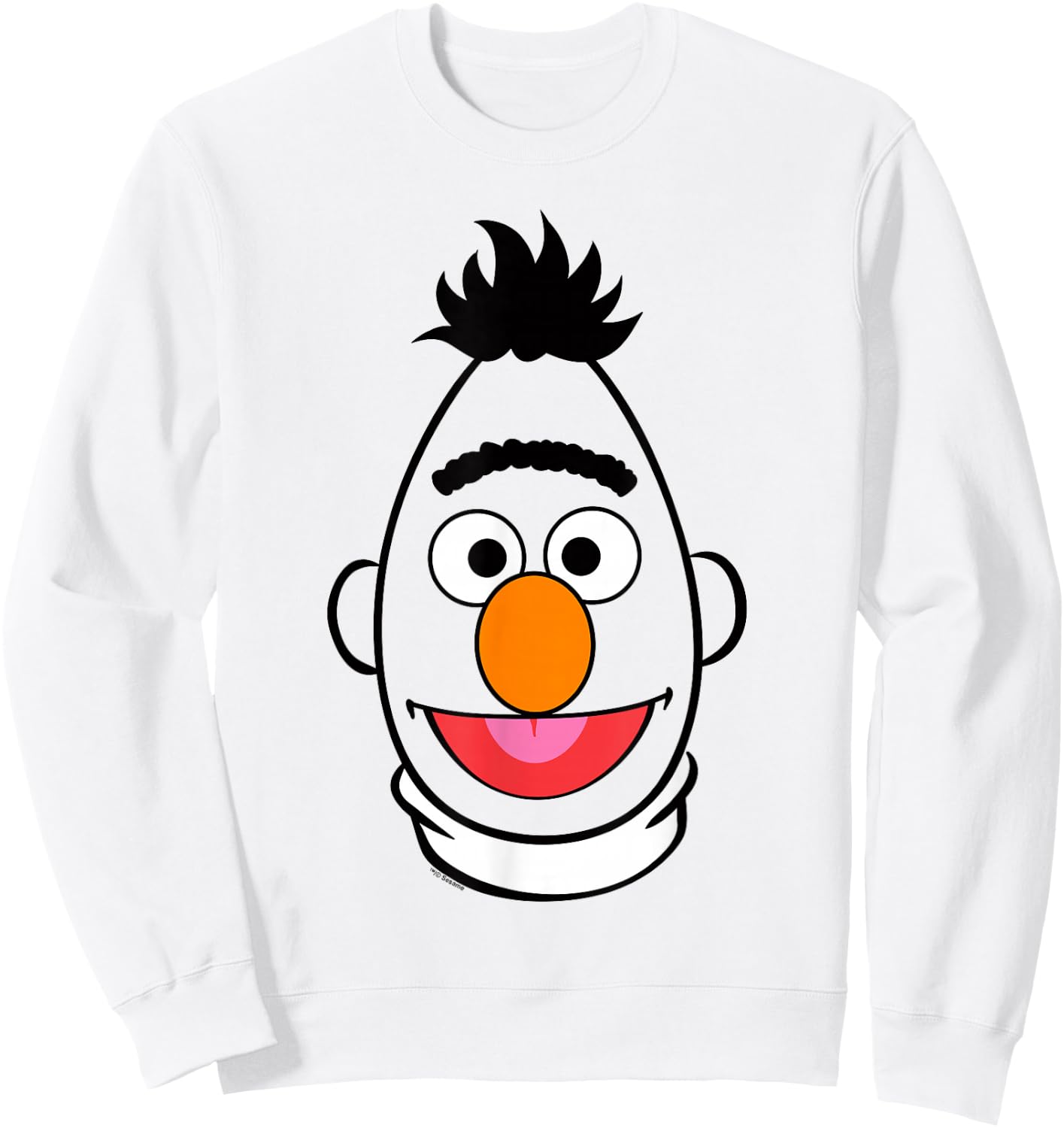 Sesame Street Bert Full Face Halloween Costume Sweatshirt - Sweatshirt | White