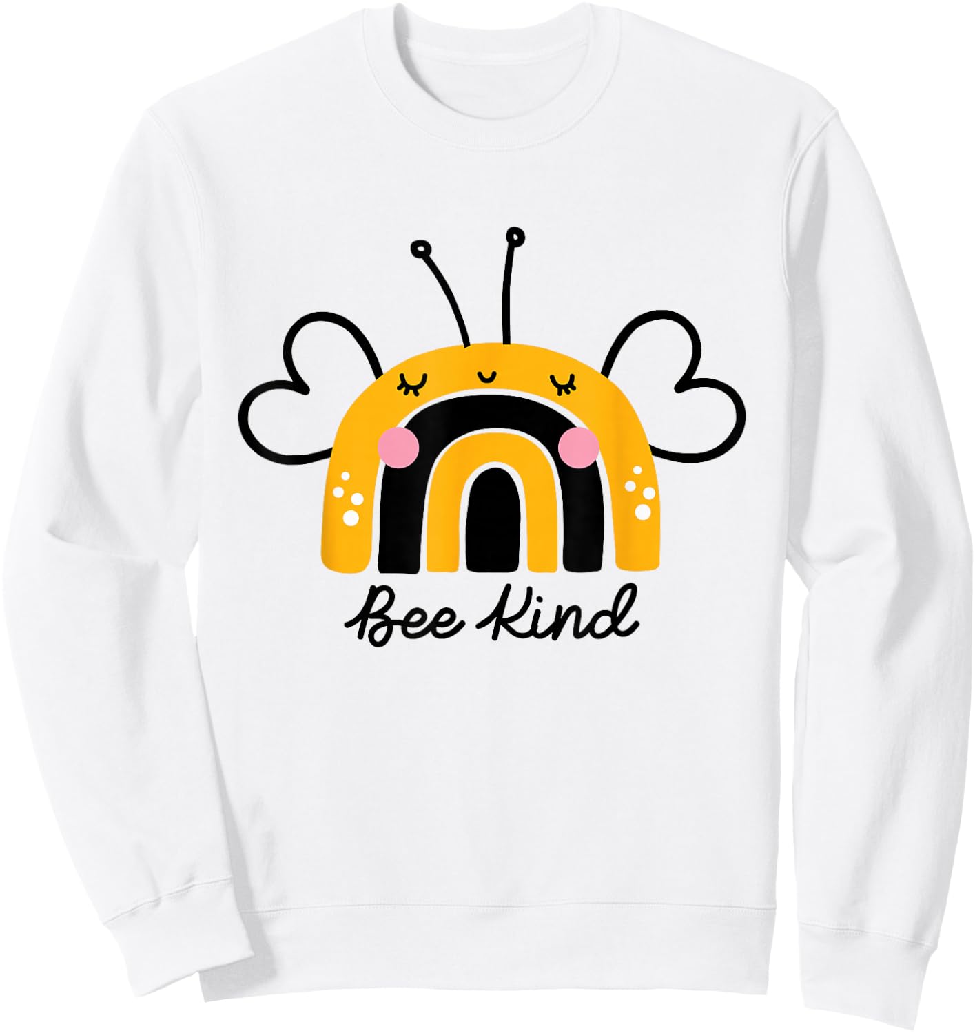 Bee Kind Rainbow Honey Bumble Bee Kindness Small Sweatshirt - Sweatshirt | White