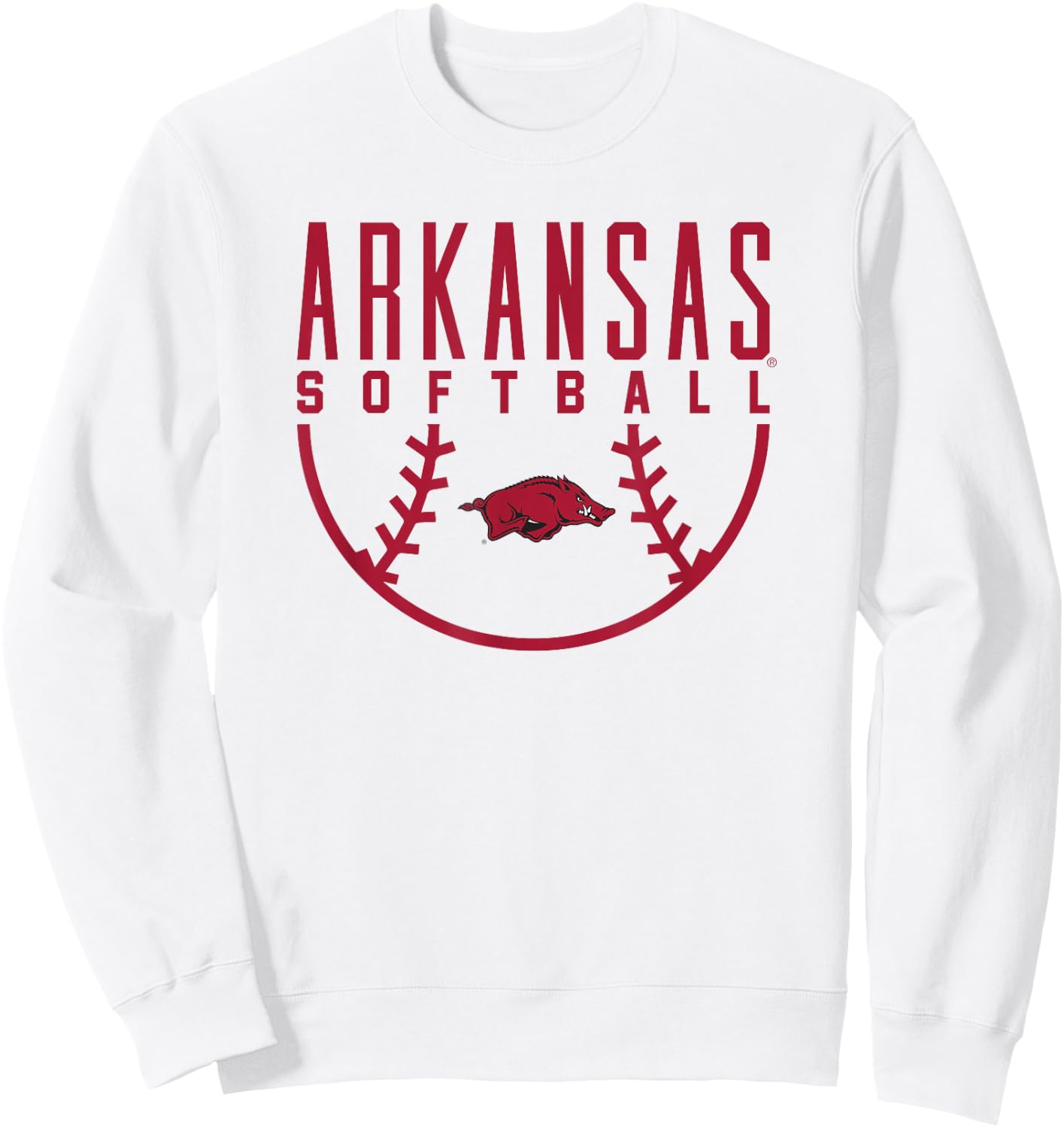 University of Arkansas Razorbacks Softball Sweatshirt - Sweatshirt | White