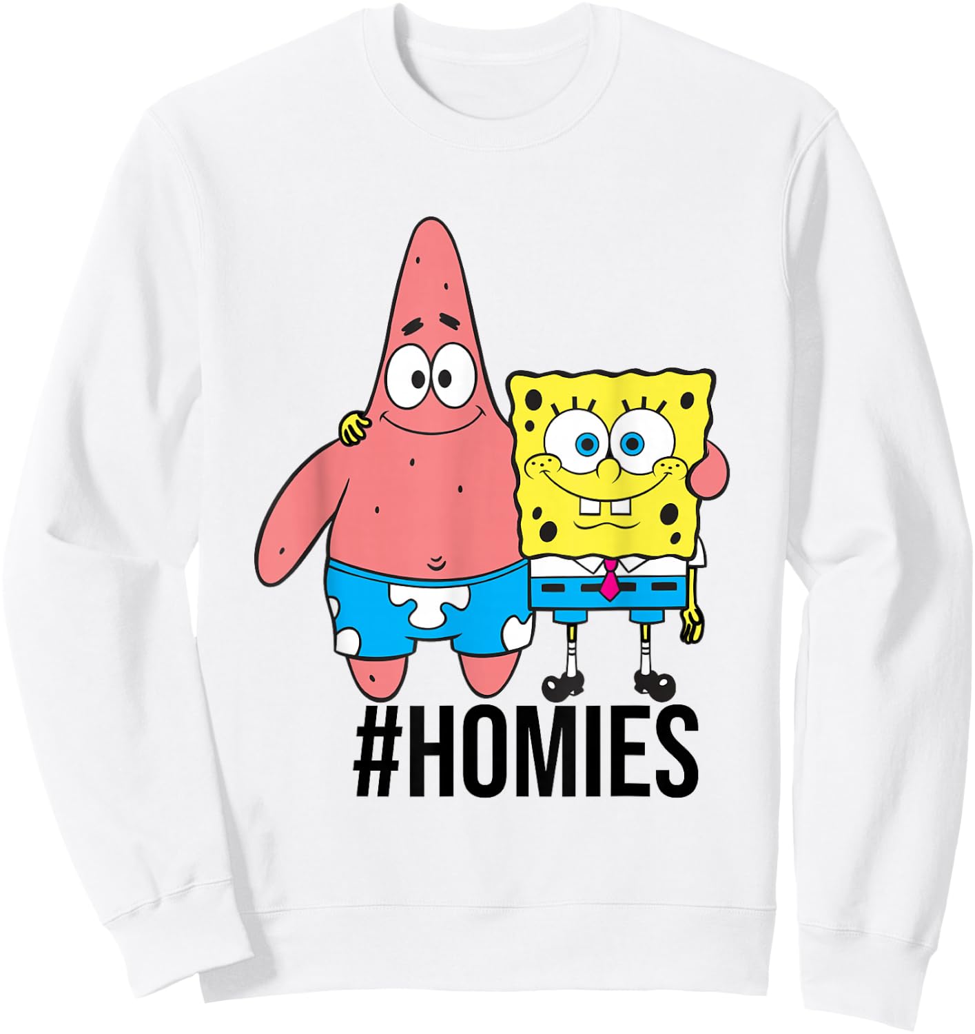 Spongebob Squarepants #Homies Patrick & Spongebob Shot Sweatshirt - Sweatshirt | White