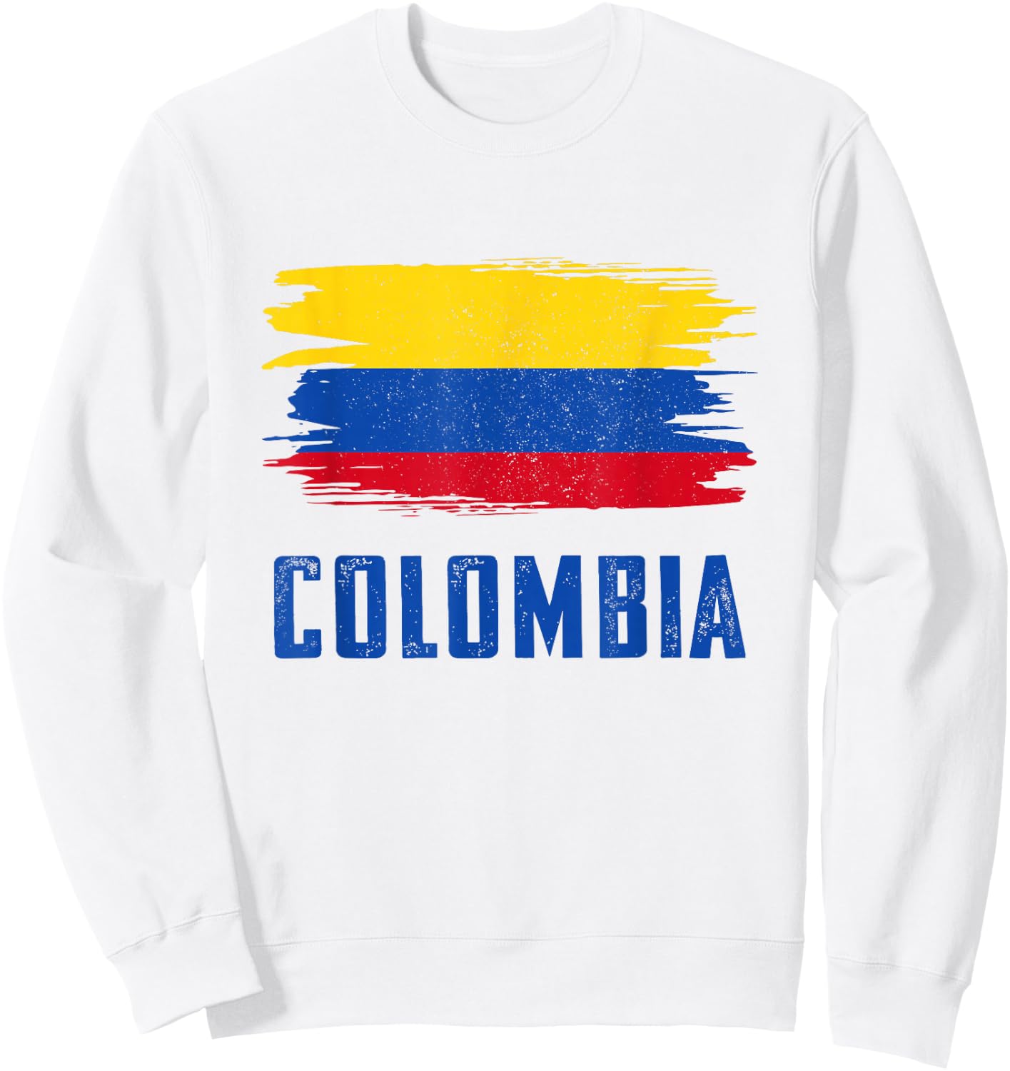 Colombia Women Columbian Flag Sweatshirt - Sweatshirt | White