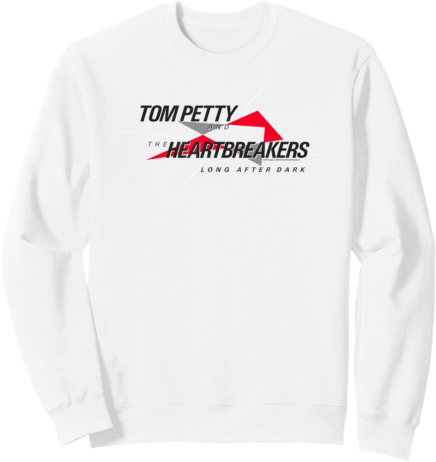 Tom Petty Long After Dark Logo Black Letters Sweatshirt - Sweatshirt | White