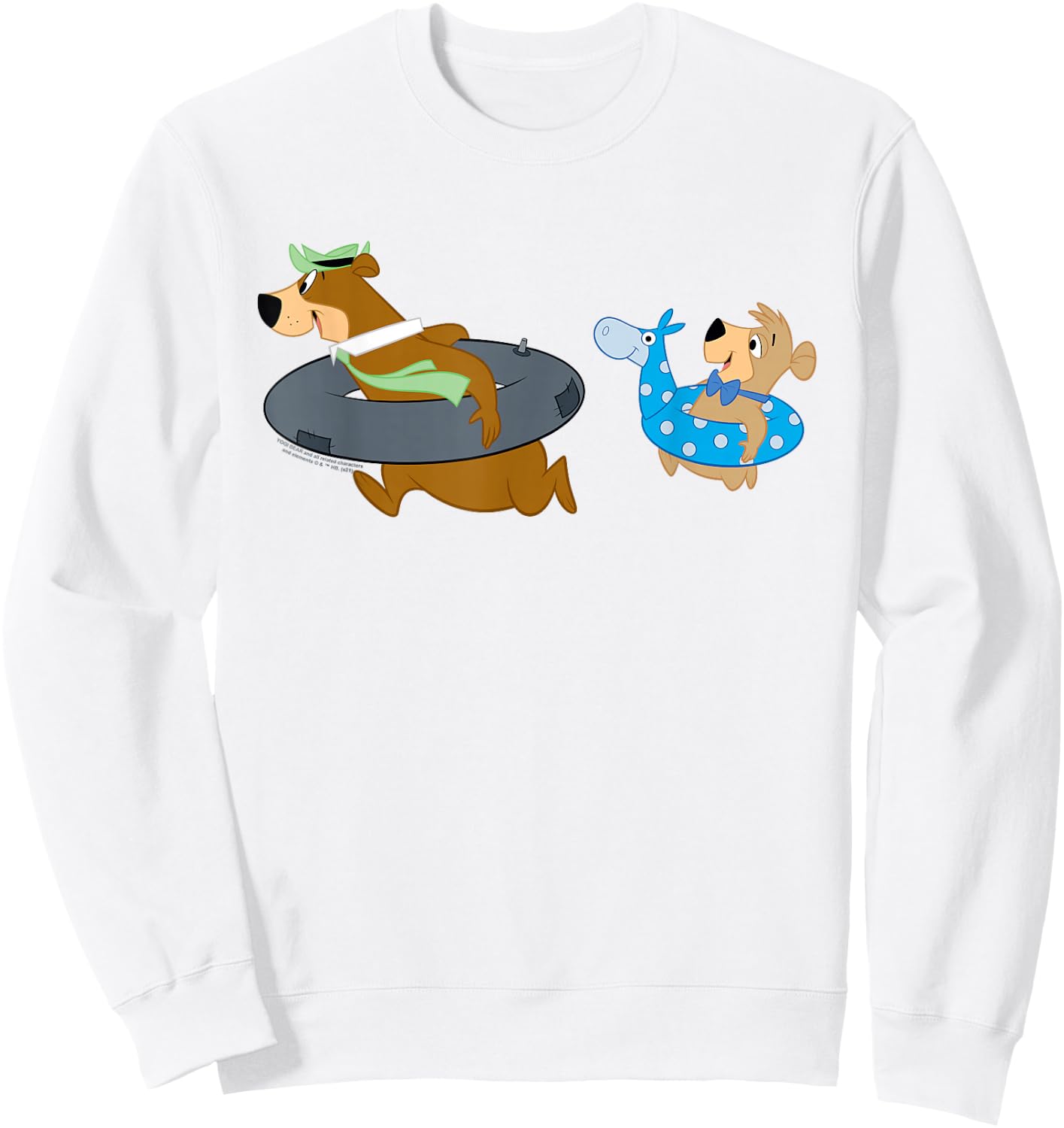Yogi Bear and Boo Boo Going Swimming Sweatshirt - Sweatshirt | White