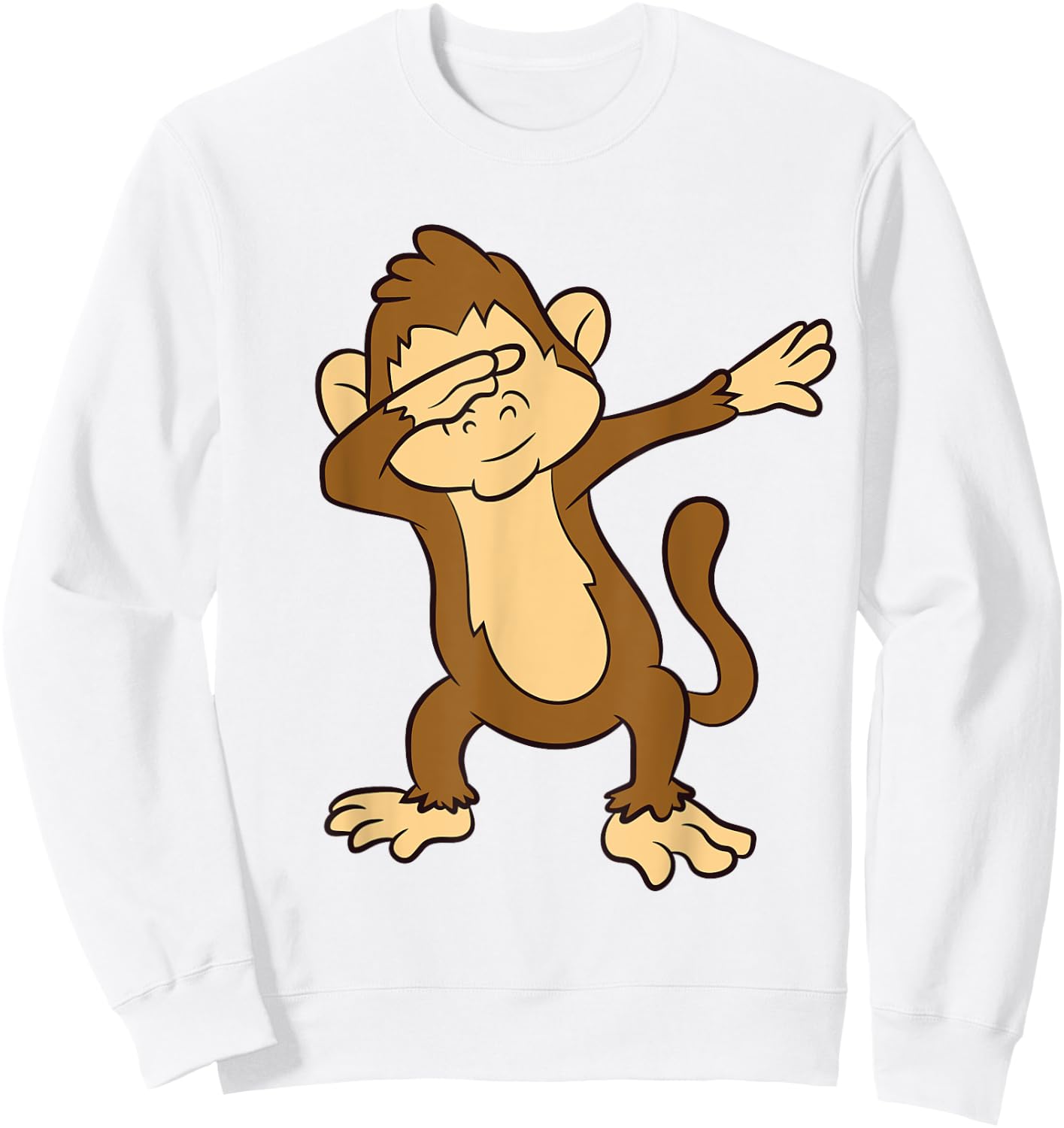 Dabbing Monkey Cute Monkey Dab Love Monkeys Sweatshirt - Sweatshirt | White