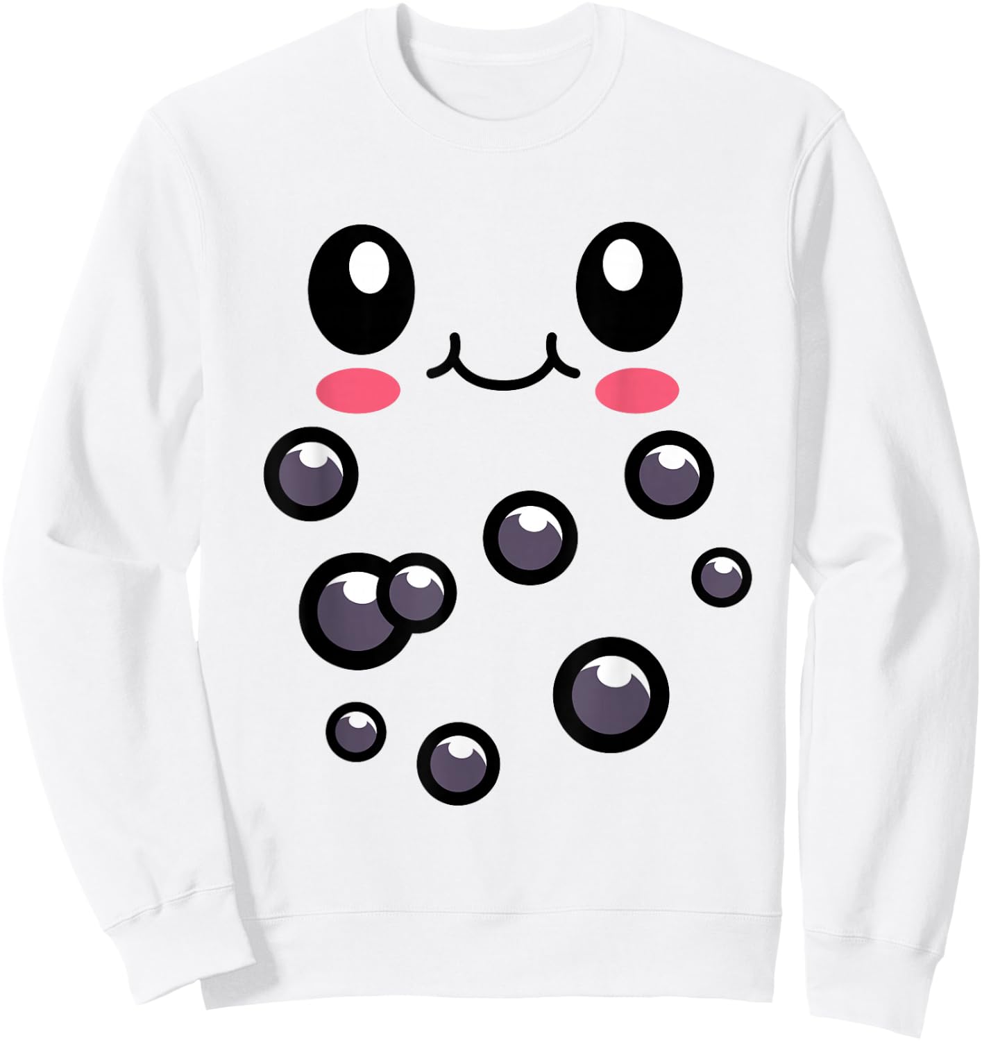 Strawberry Milk Bubble Tea Outfit Boba Tea Halloween Costume Sweatshirt - Sweatshirt | White