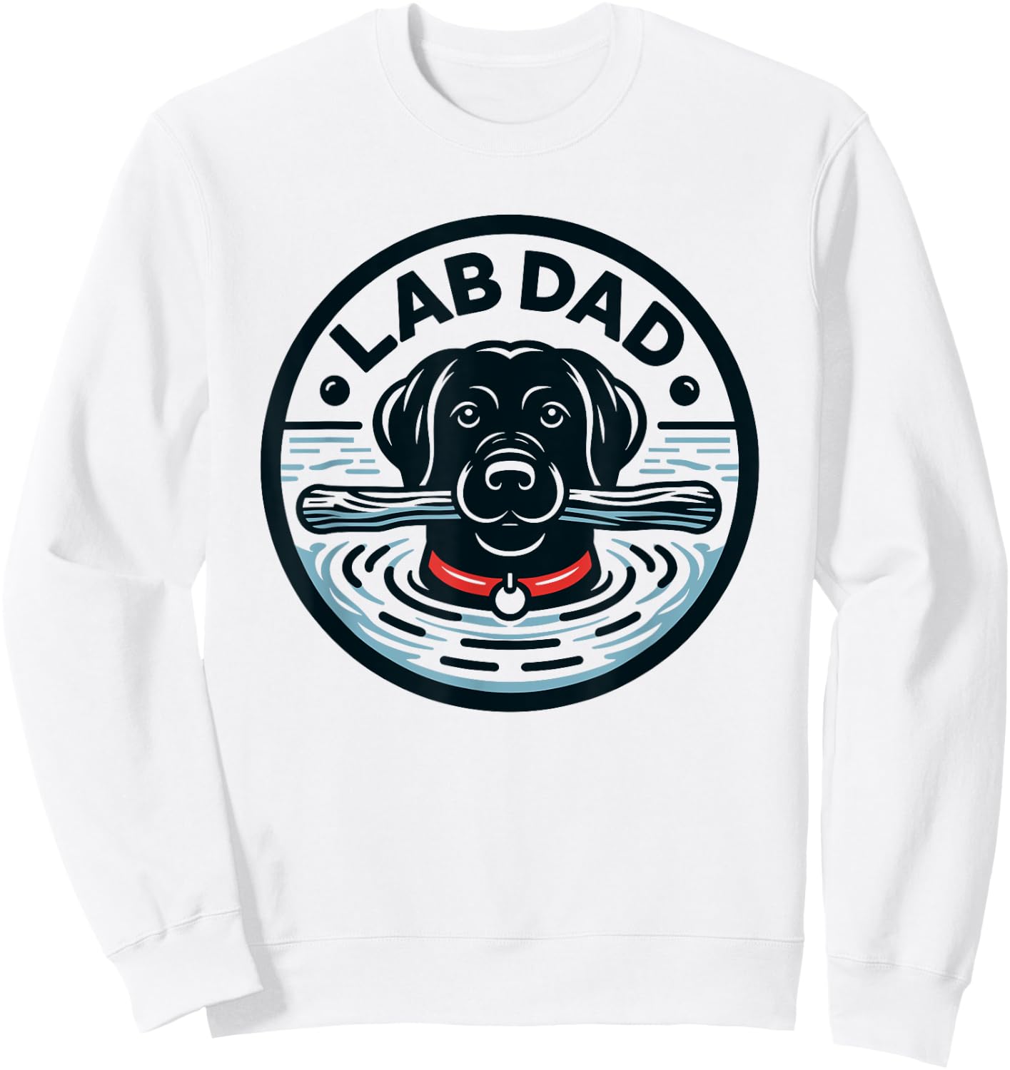 Lab Dad | Labrador Retriever Dad Sweatshirt - Sweatshirt | White