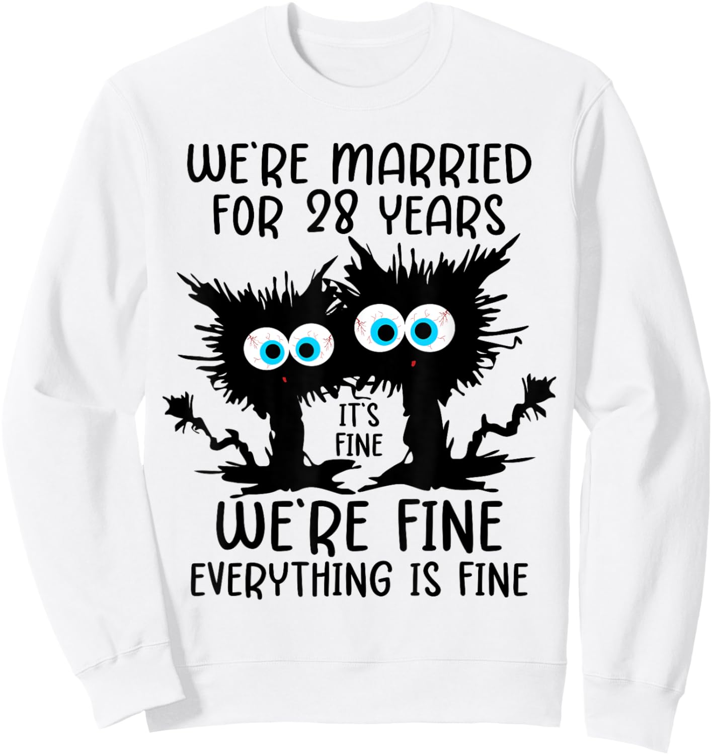 We're Married For 28 Years Sweatshirt - Sweatshirt | White