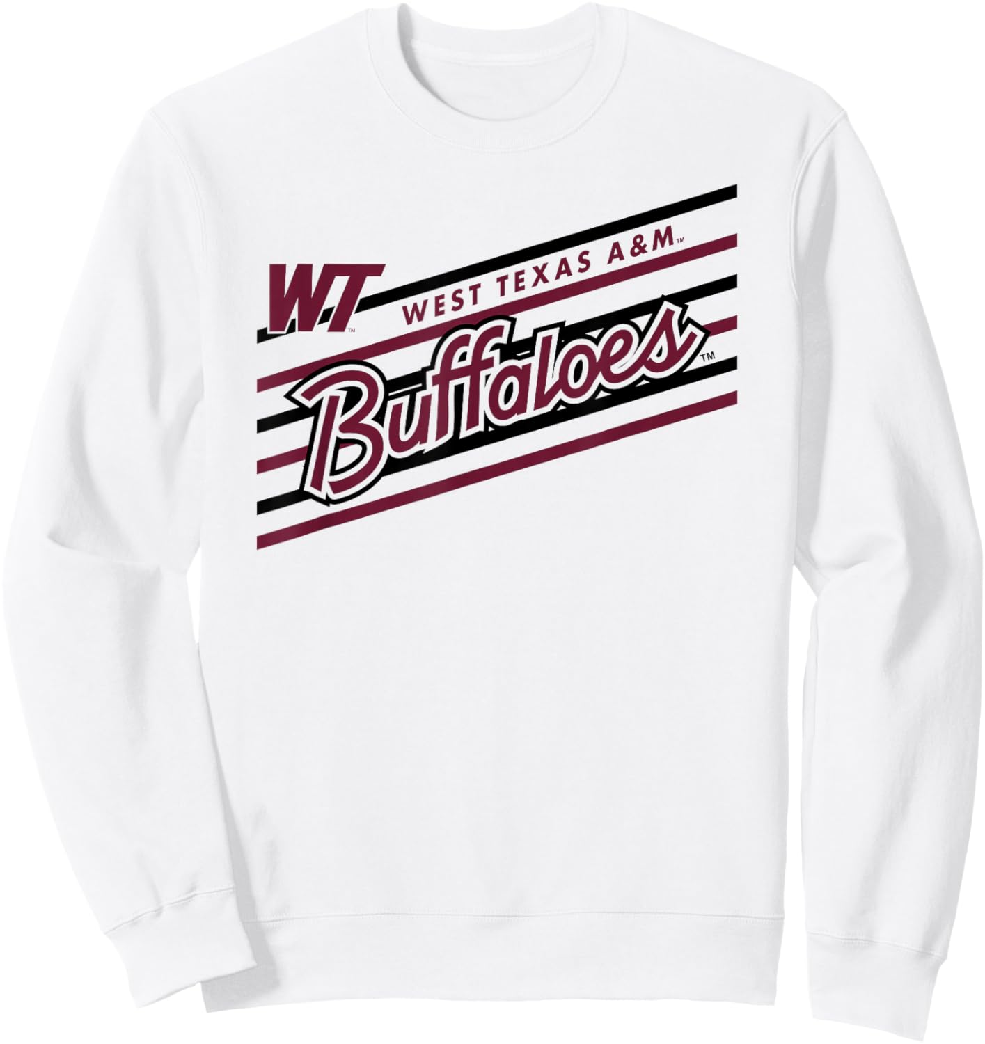 West Texas A&M Buffaloes Retro Performer White Sweatshirt - Sweatshirt | White