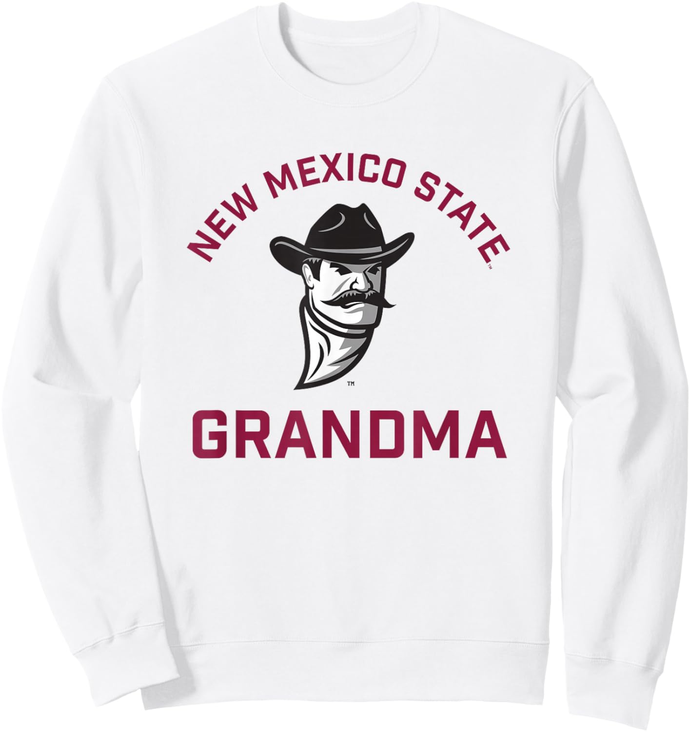 New Mexico State University NMSU Aggies Arched Grandma Sweatshirt - Sweatshirt | White