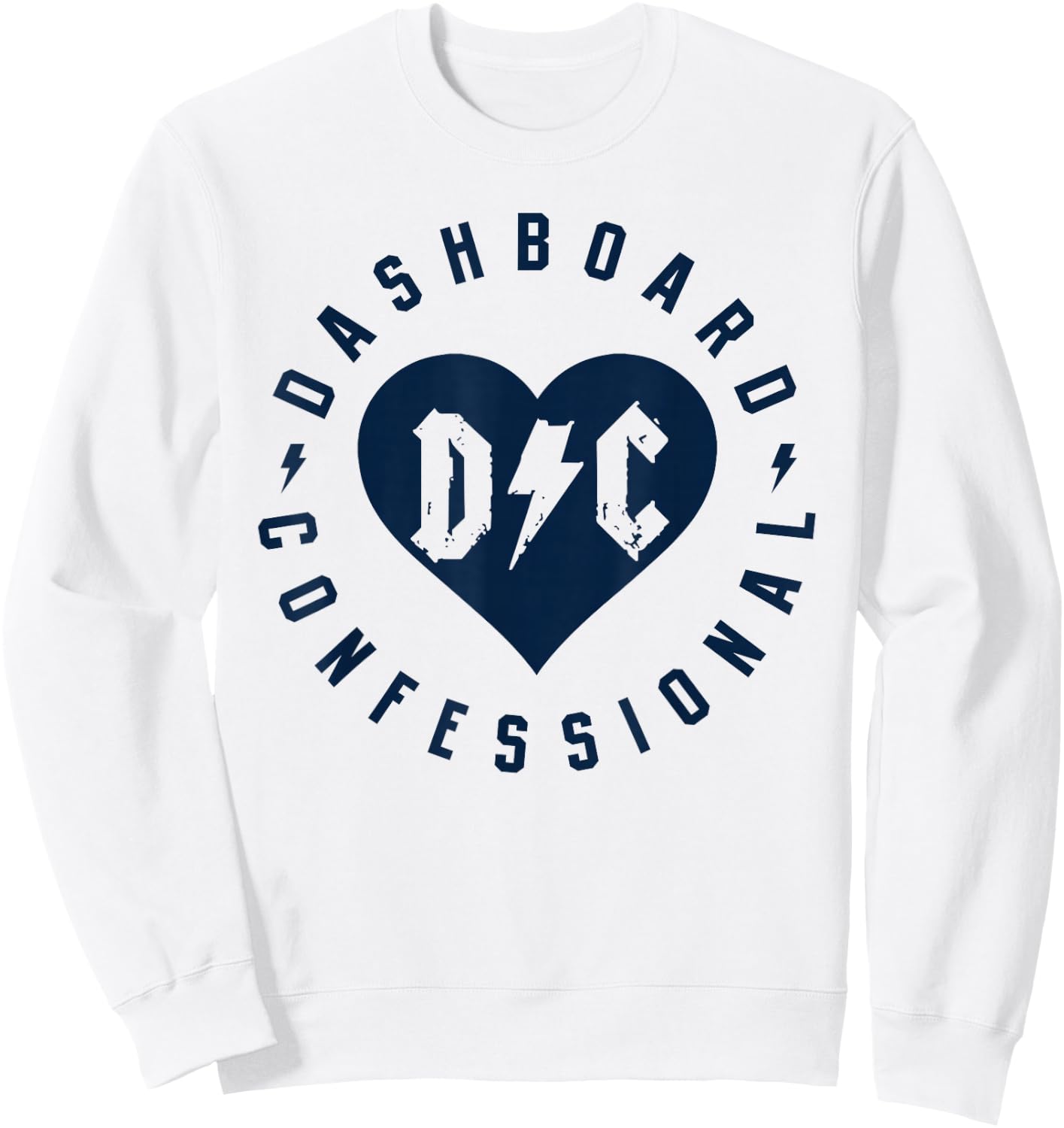 Dashboard Confessional - Heart Badge Sweatshirt - Sweatshirt | White