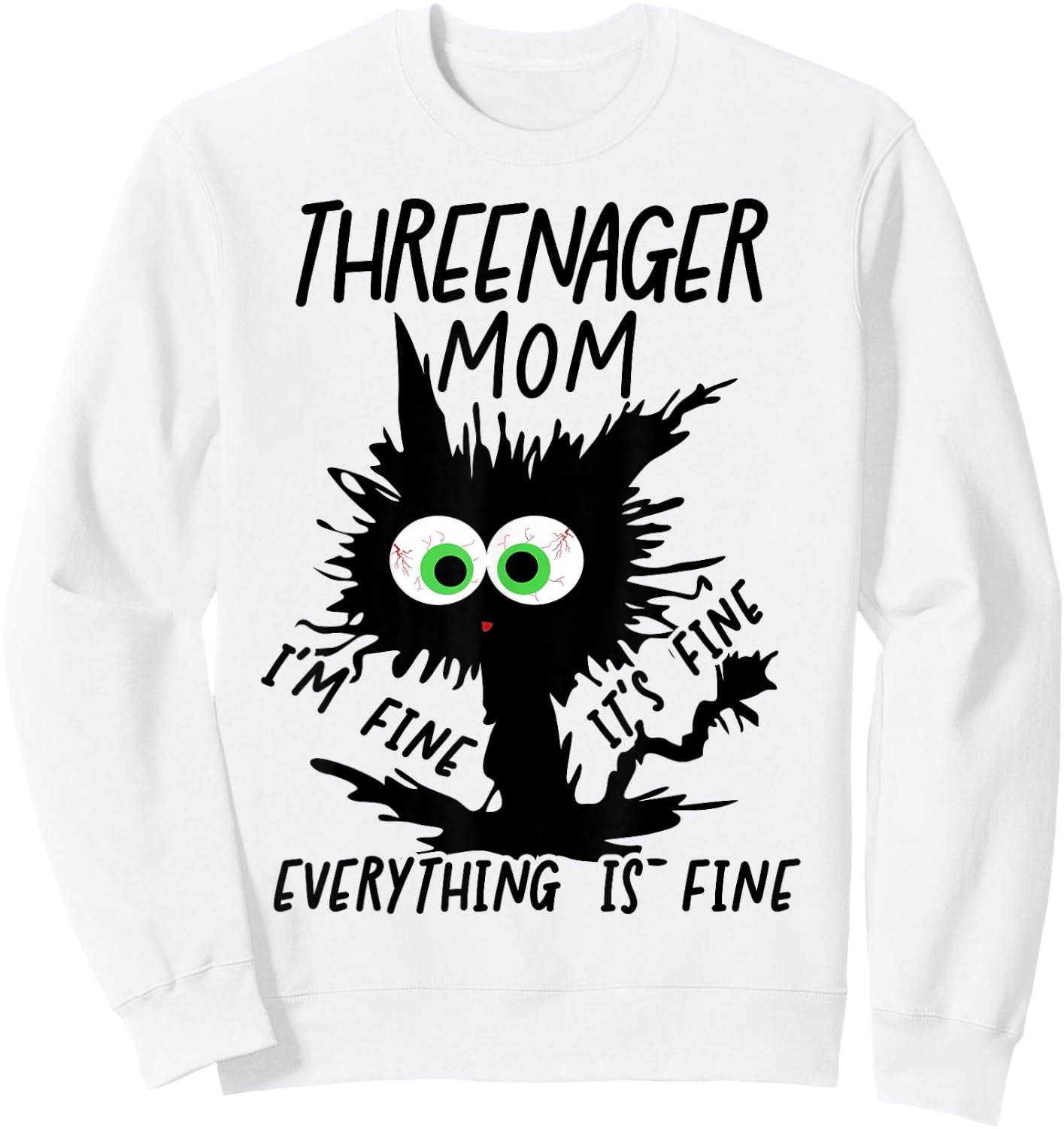 Mom Threenager Mom Mommy Of A Threenager Sweatshirt - Sweatshirt | White