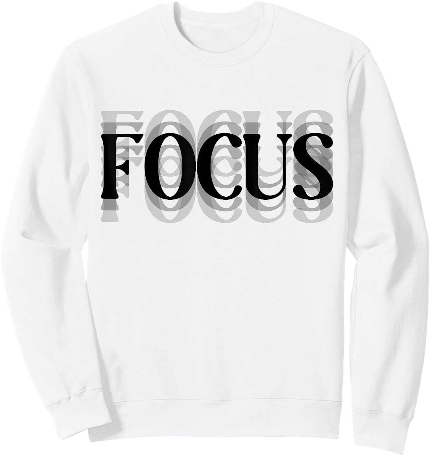 Focus Optical Illusion Trippy Sweatshirt - Sweatshirt | White