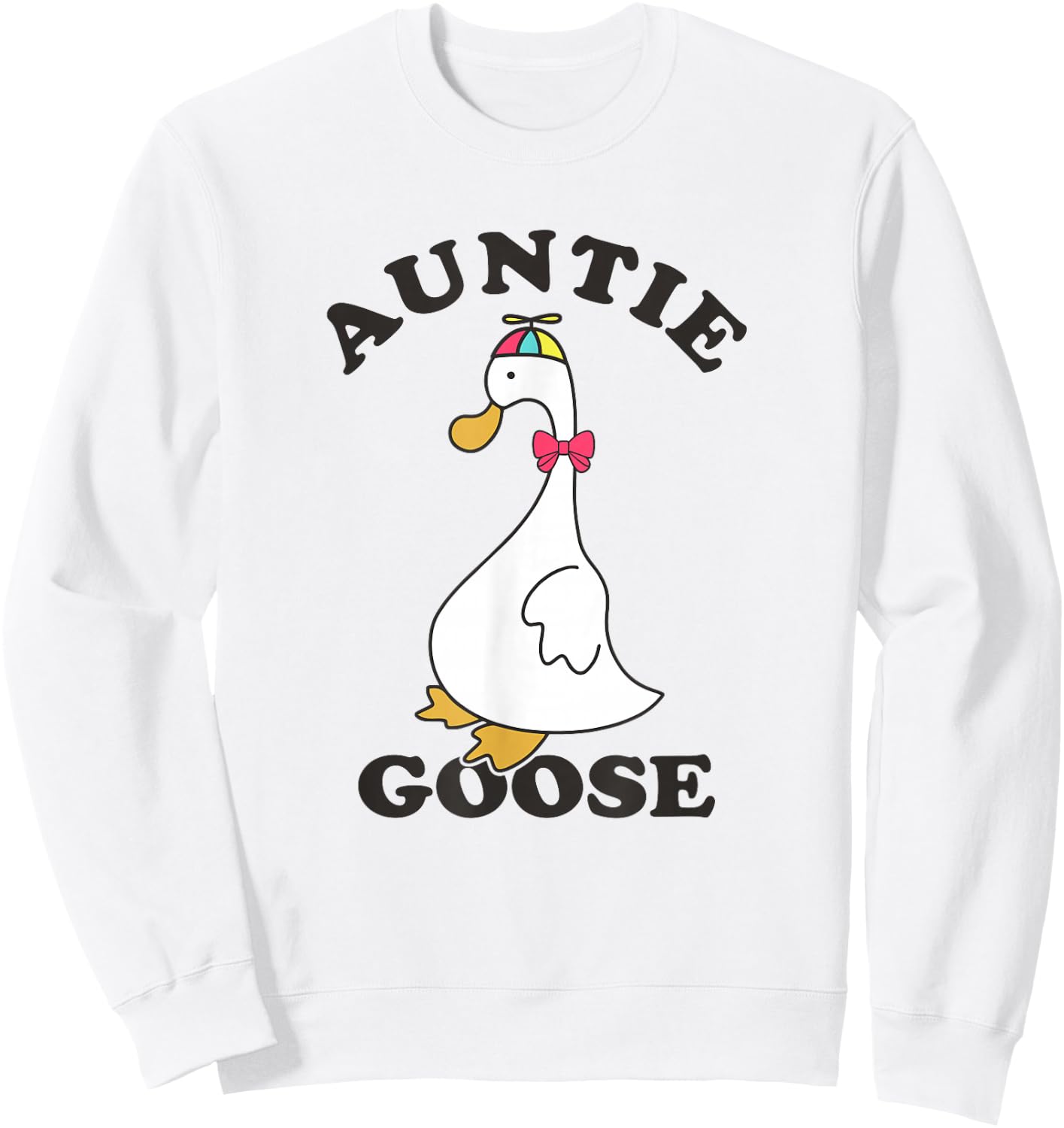 Auntie Goose Funny Silly Goose Aunt Sweatshirt - Sweatshirt | White