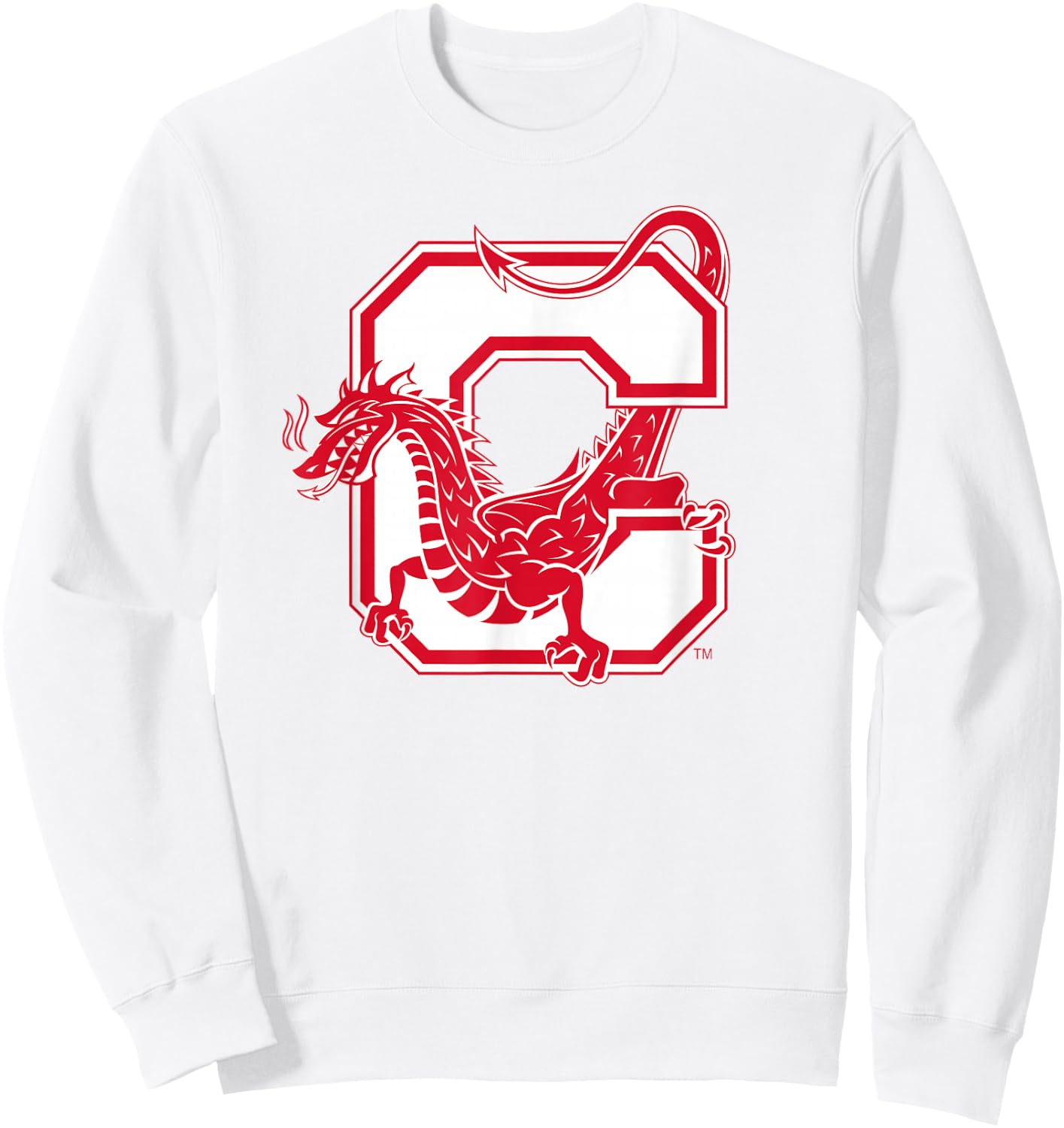 SUNY Cortland Red Dragons C Mark Sweatshirt - Sweatshirt | White