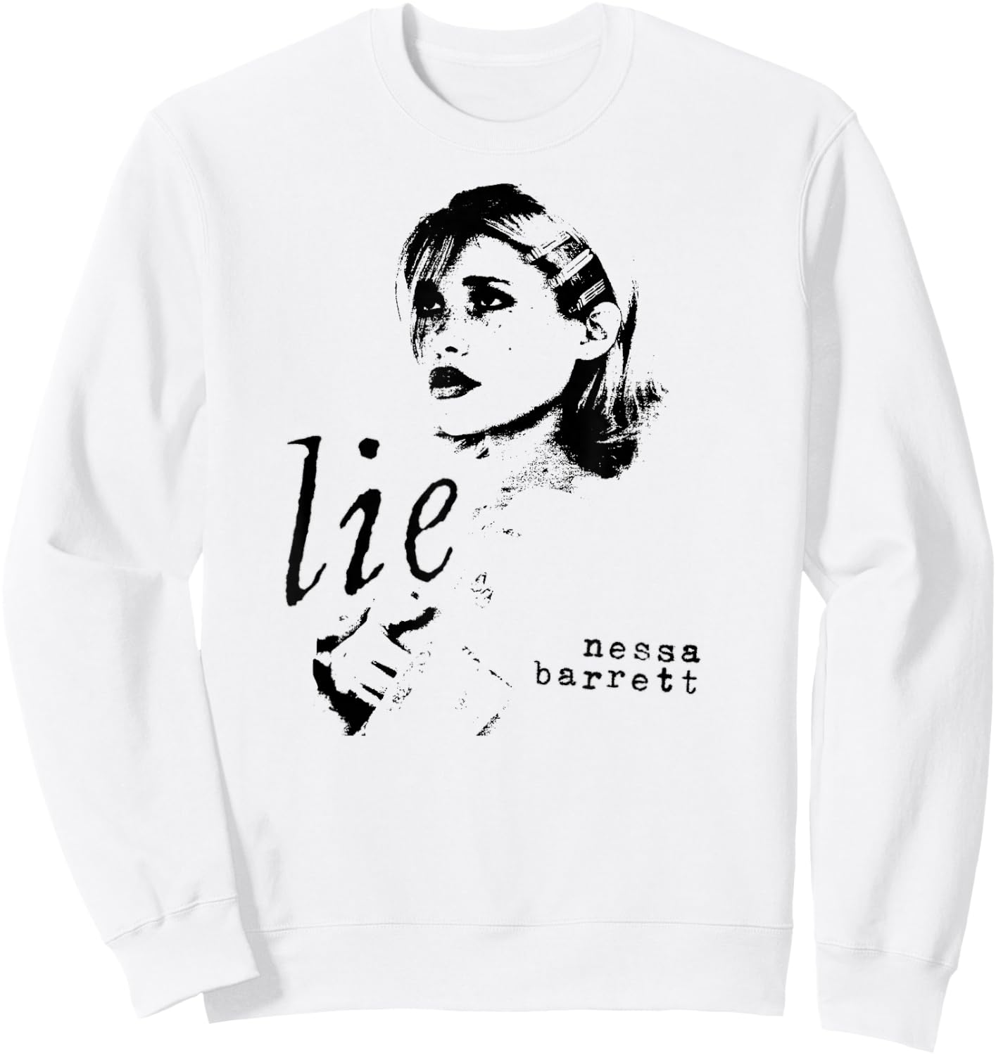 Nessa Barrett Lie Sweatshirt - Sweatshirt | White