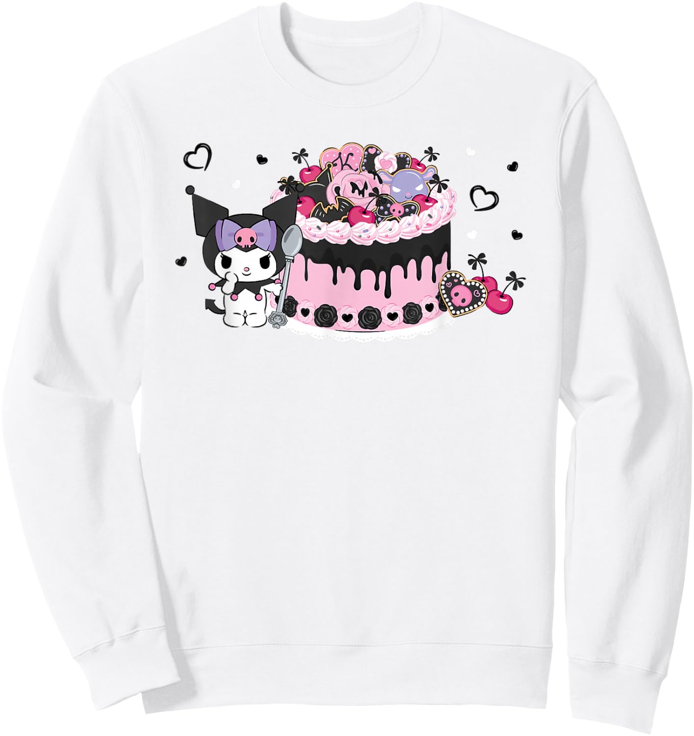 Kuromi Kawaii Cake Sweatshirt - Sweatshirt | White
