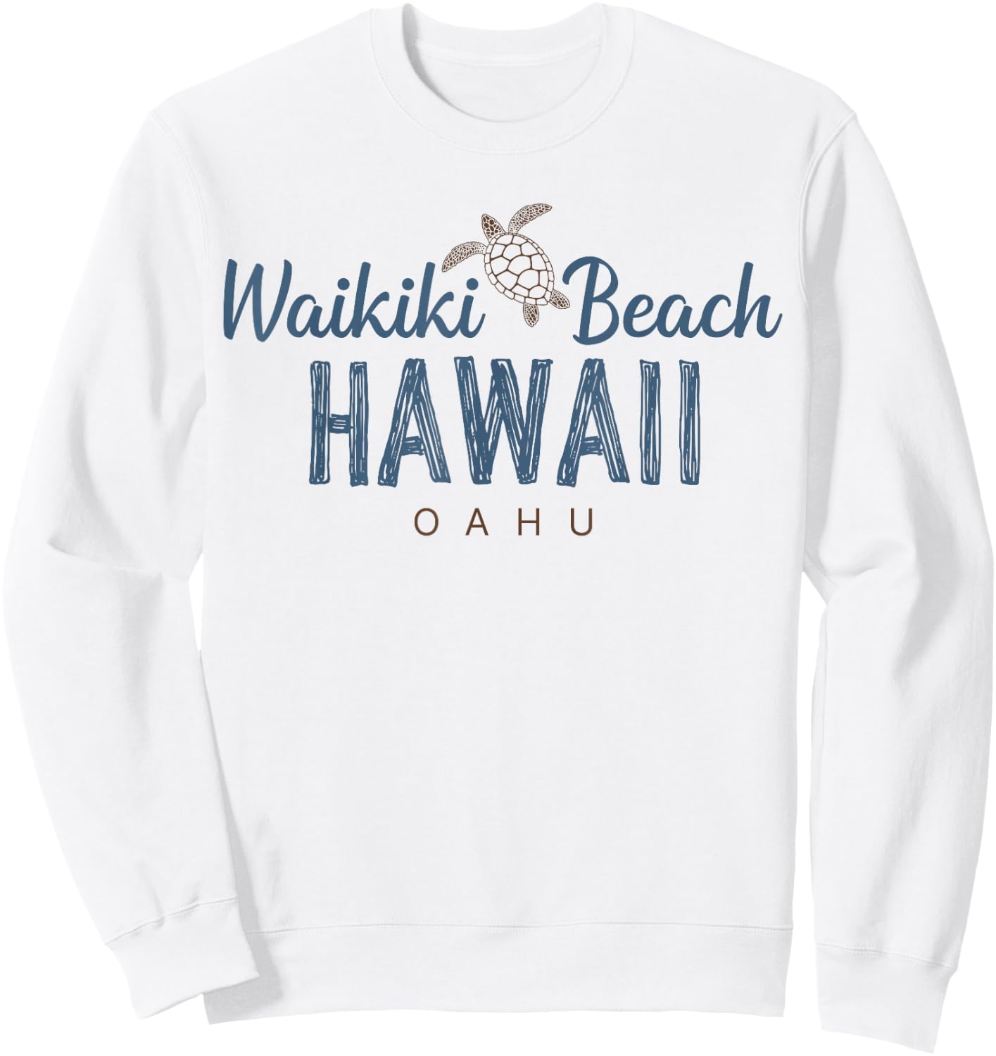 Waikiki Beach Oahu Hawaii Sweatshirt - Sweatshirt | White