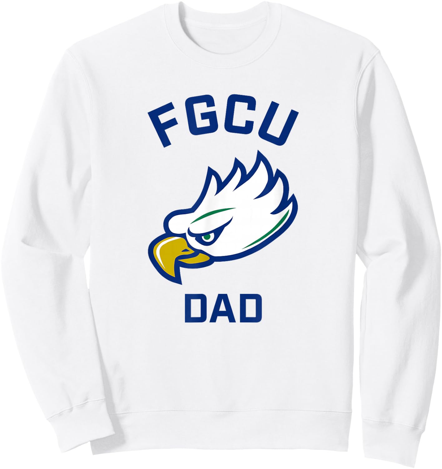 Florida Gulf Coast University FGCU Eagles Arched Dad Sweatshirt - Sweatshirt | White