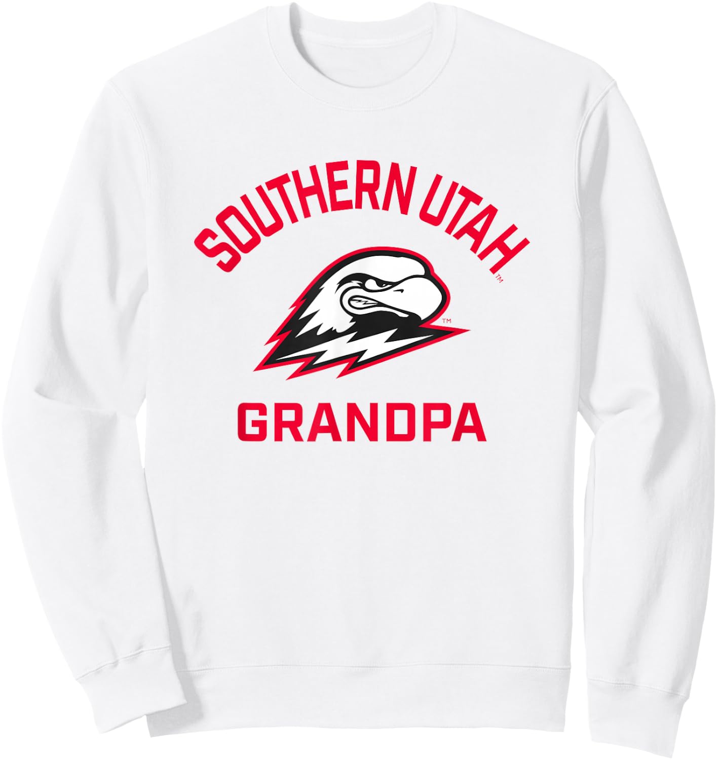 Southern Utah University Thunderbirds Arched Grandpa Sweatshirt - Sweatshirt | White