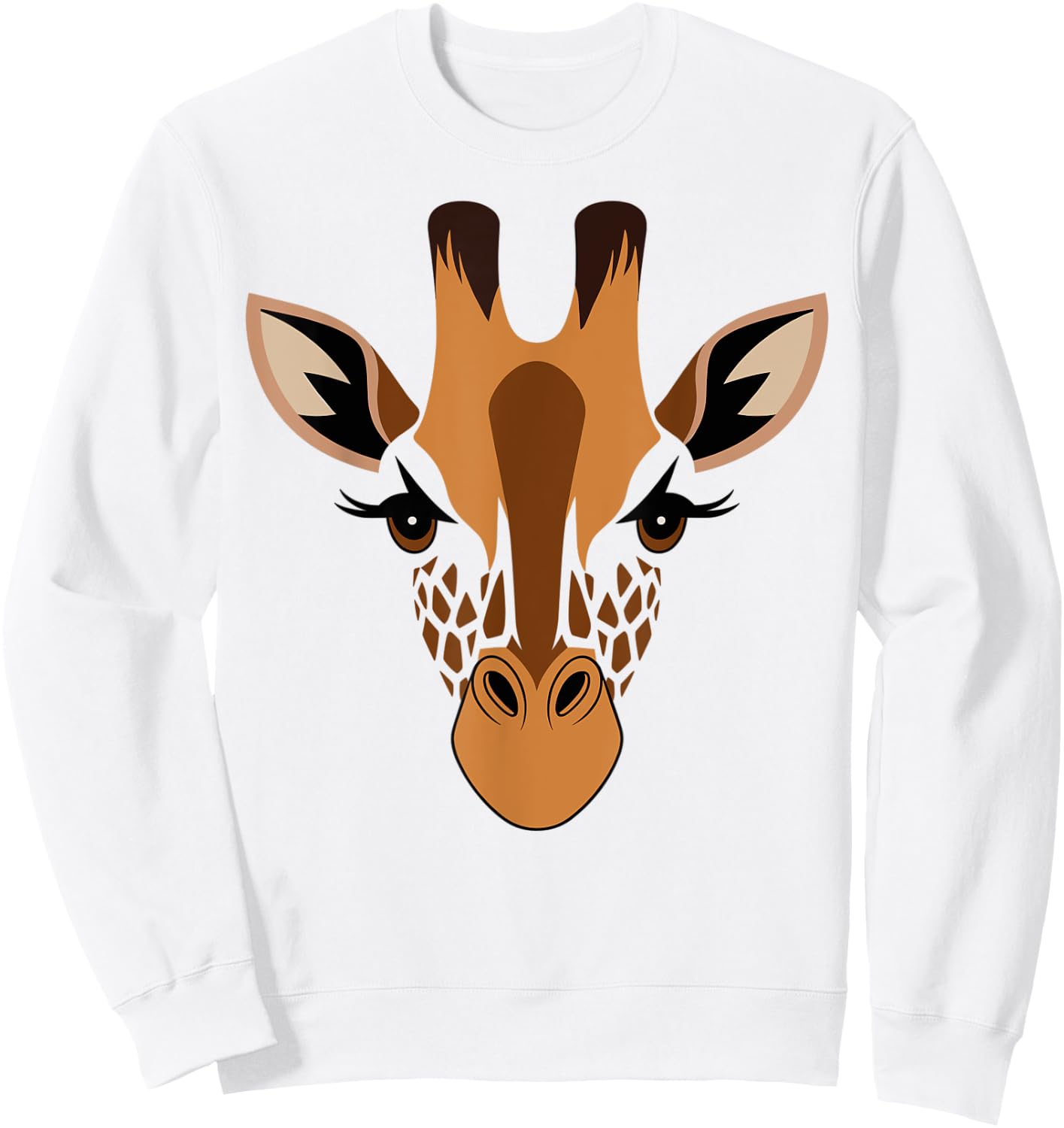 Halloween Giraffe Face Costume Kids Cute Themed Sweatshirt - Sweatshirt | White